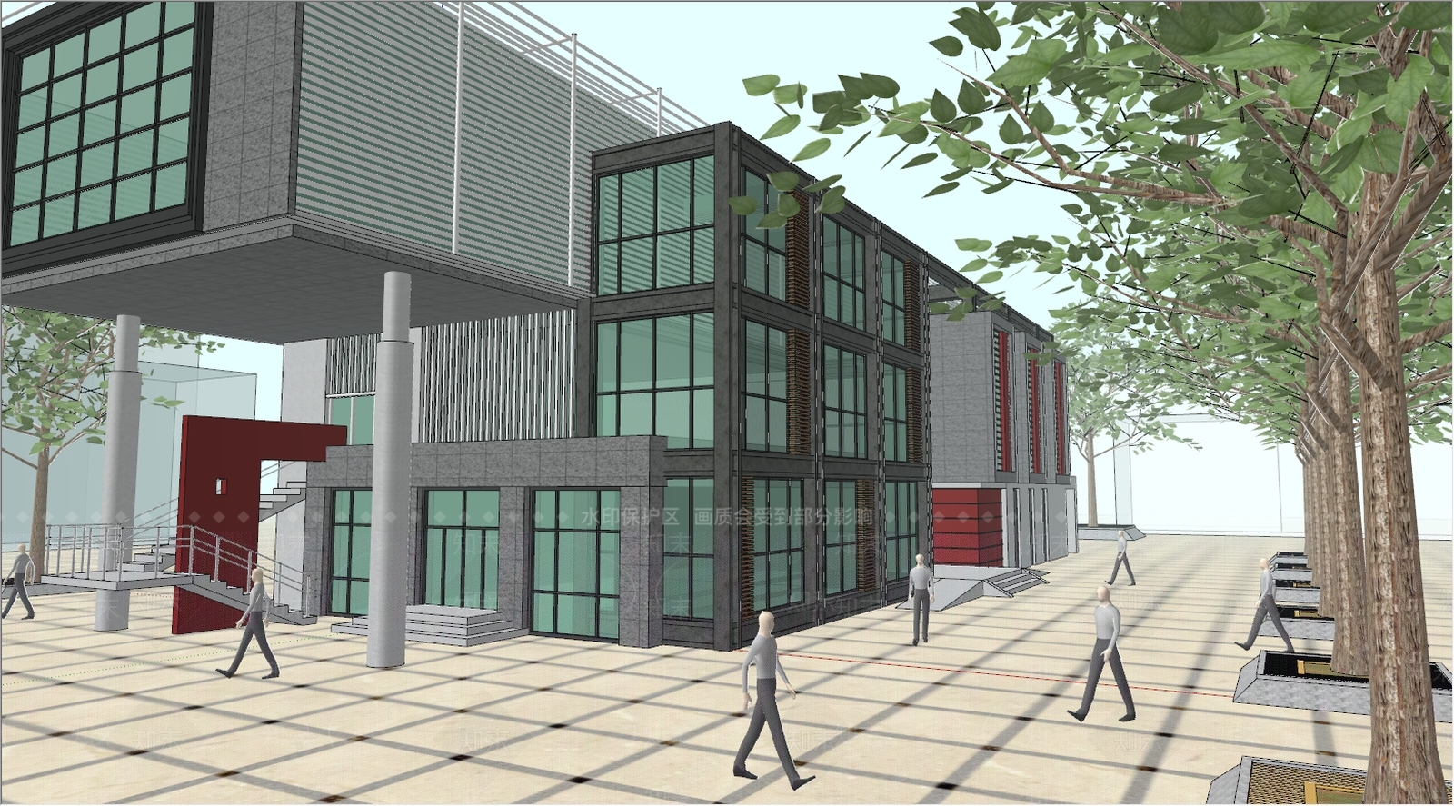 现代小公建SU模型下载【ID:393001714】