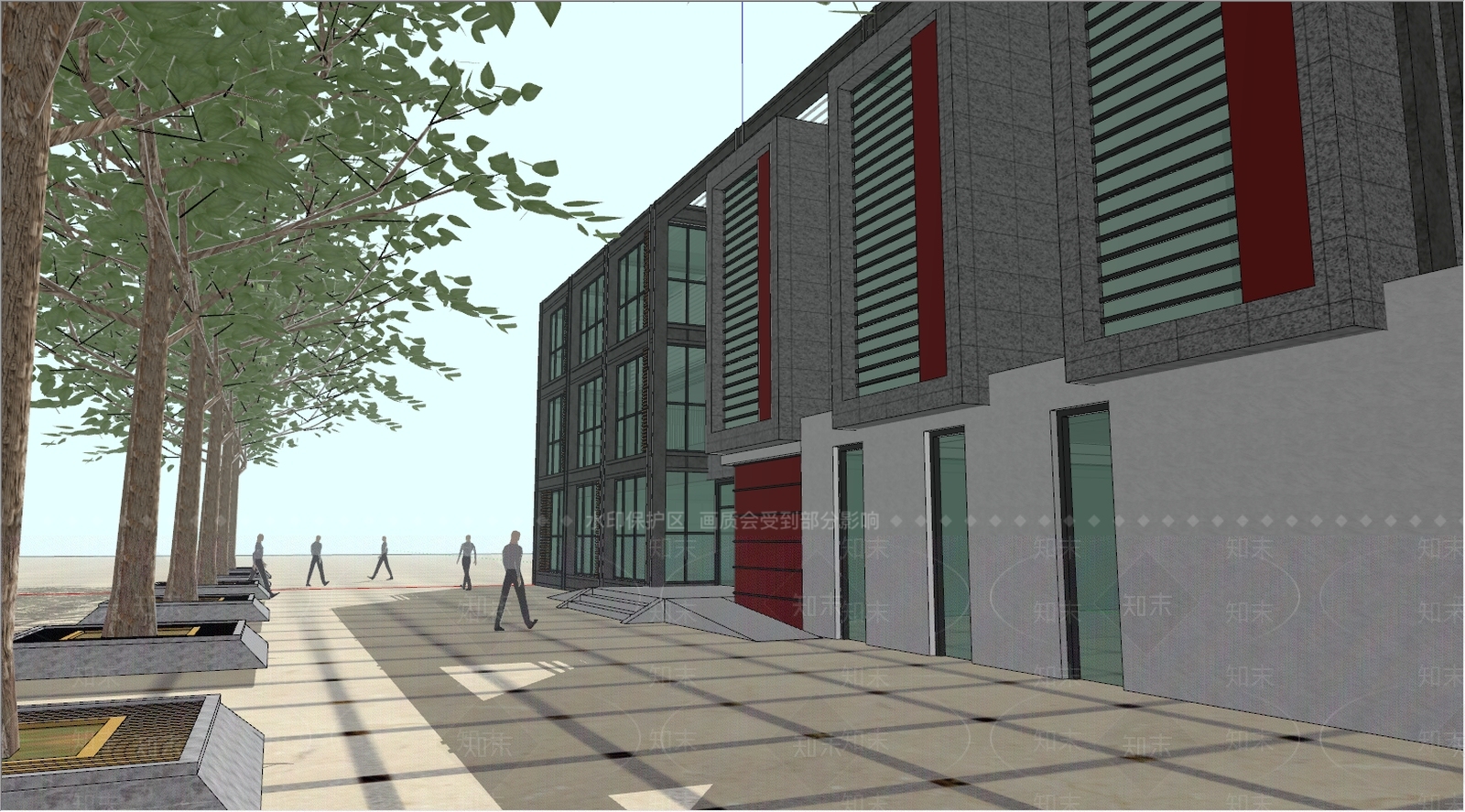 现代小公建SU模型下载【ID:393001714】