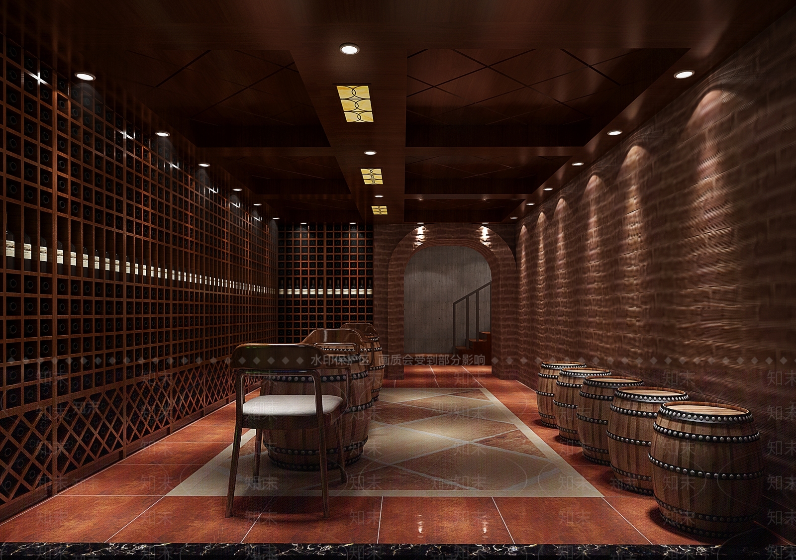 工业风烟酒店3D模型下载【ID:693006177】