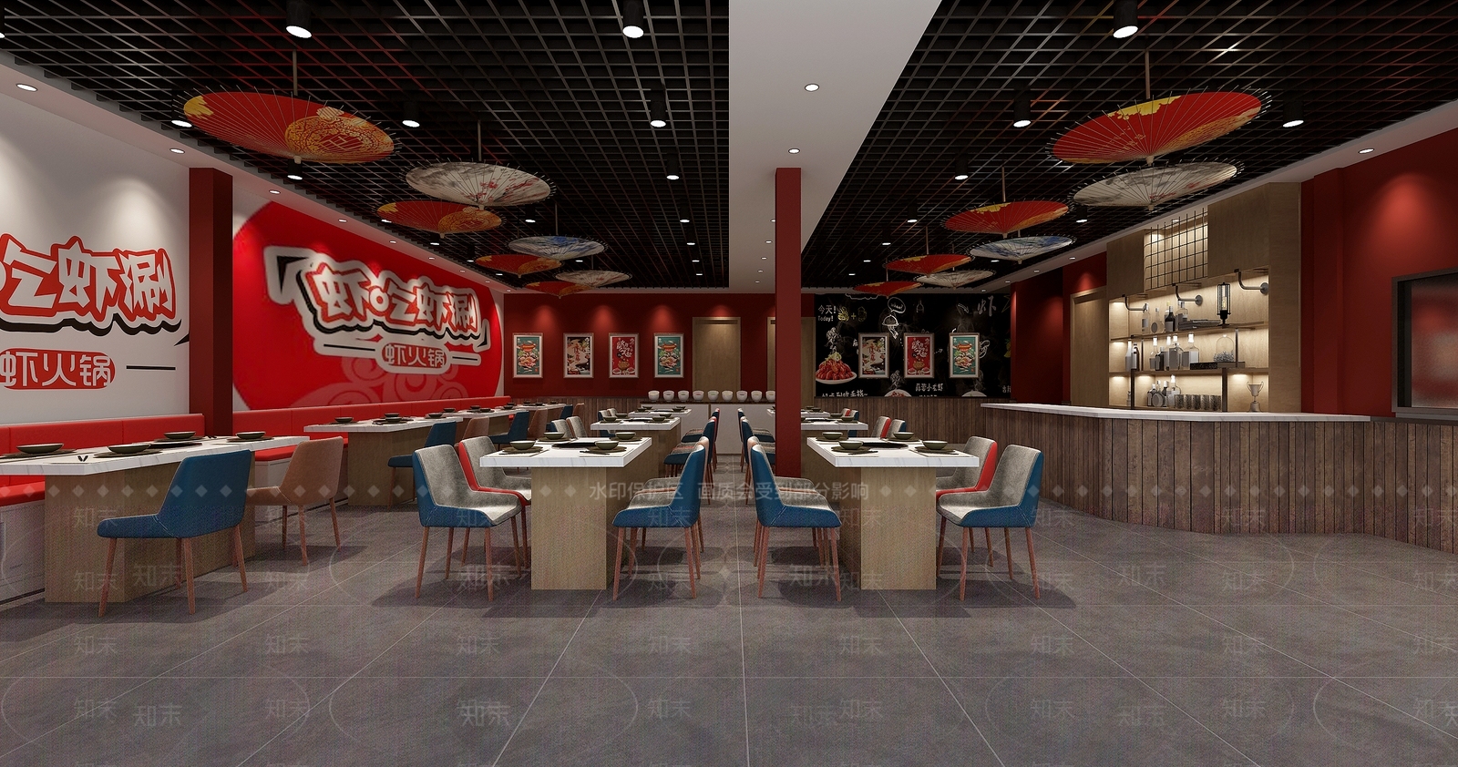 工业风火锅店3D模型下载【ID:393006279】