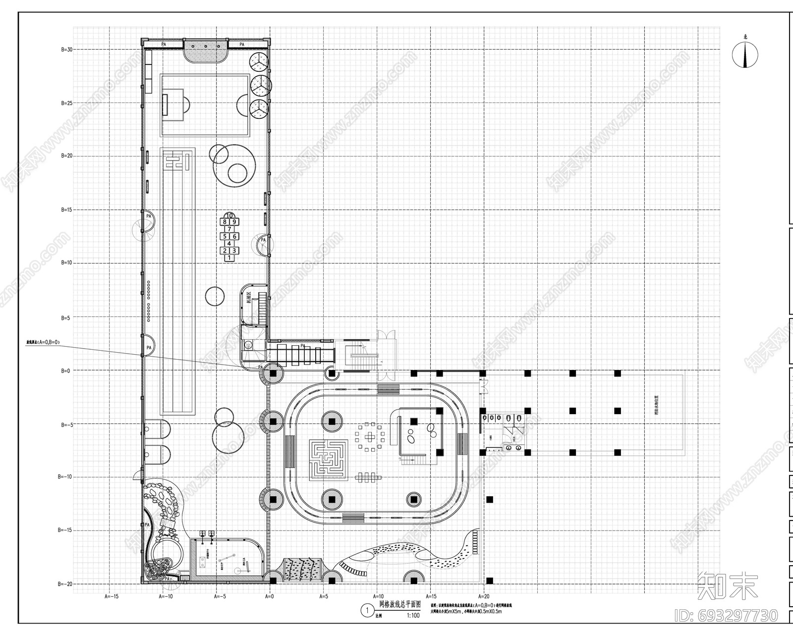 幼儿园平面图施工图下载【ID:693297730】