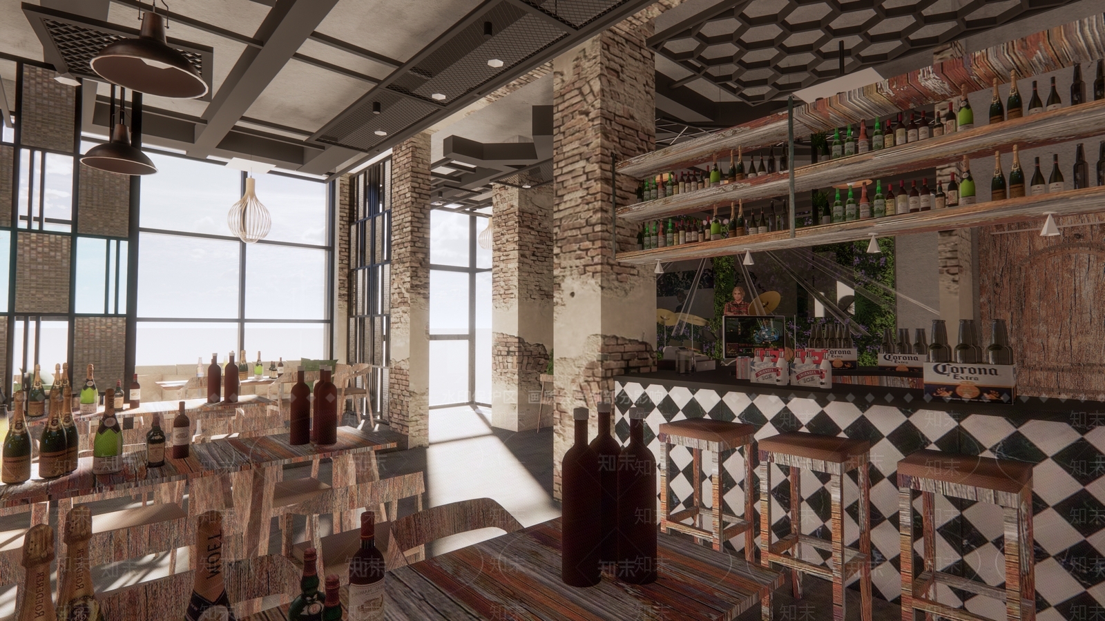 欧式酒吧SU模型下载【ID:793455462】