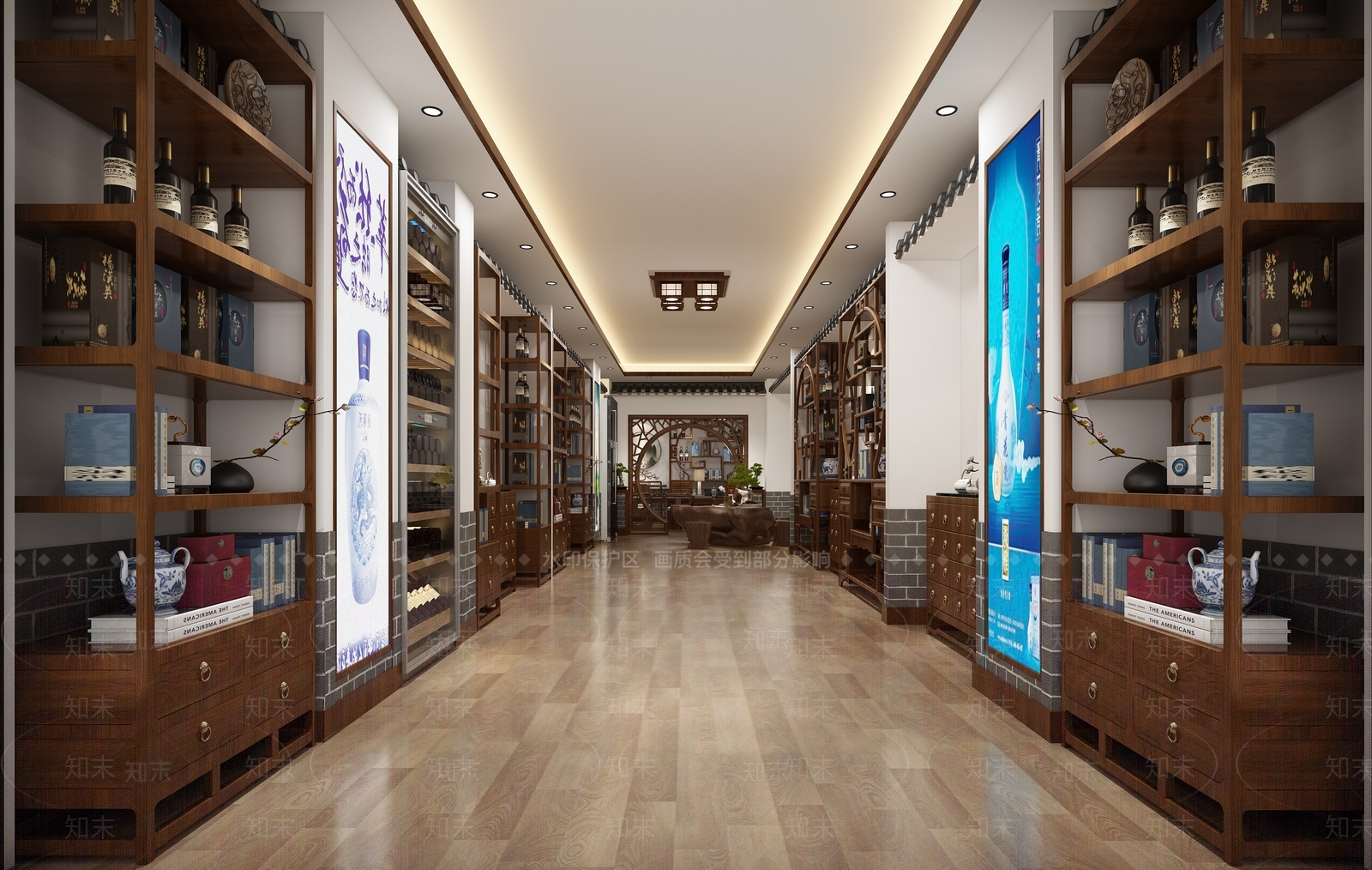 新中式烟酒店3D模型下载【ID:693069123】