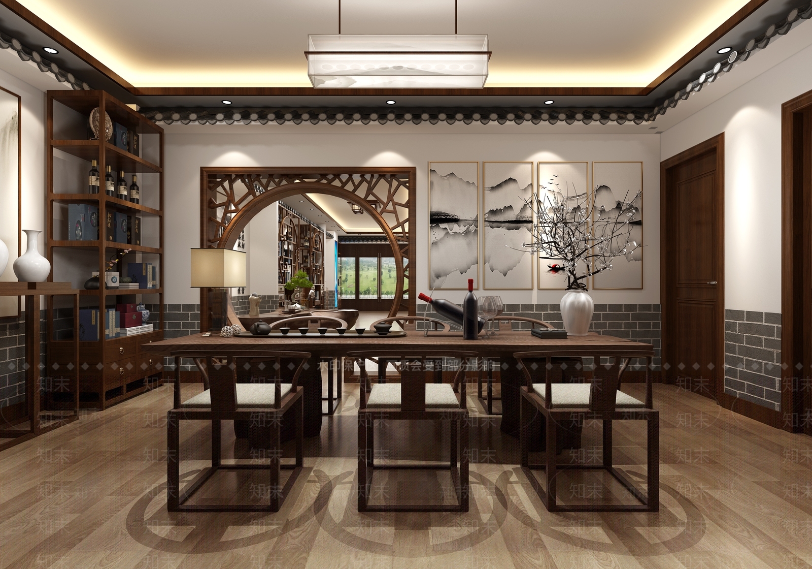 新中式烟酒店3D模型下载【ID:693069123】