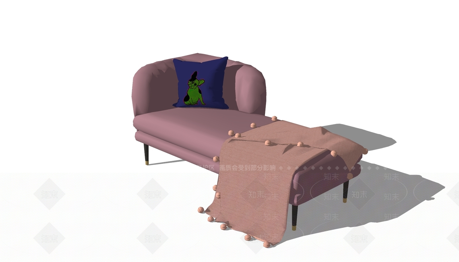 现代贵妃椅SU模型下载【ID:493073462】