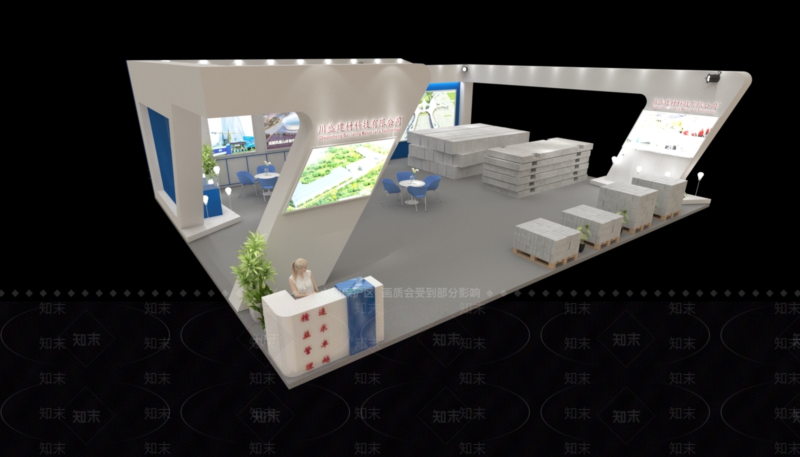 现代建材展厅3D模型下载【ID:393092746】