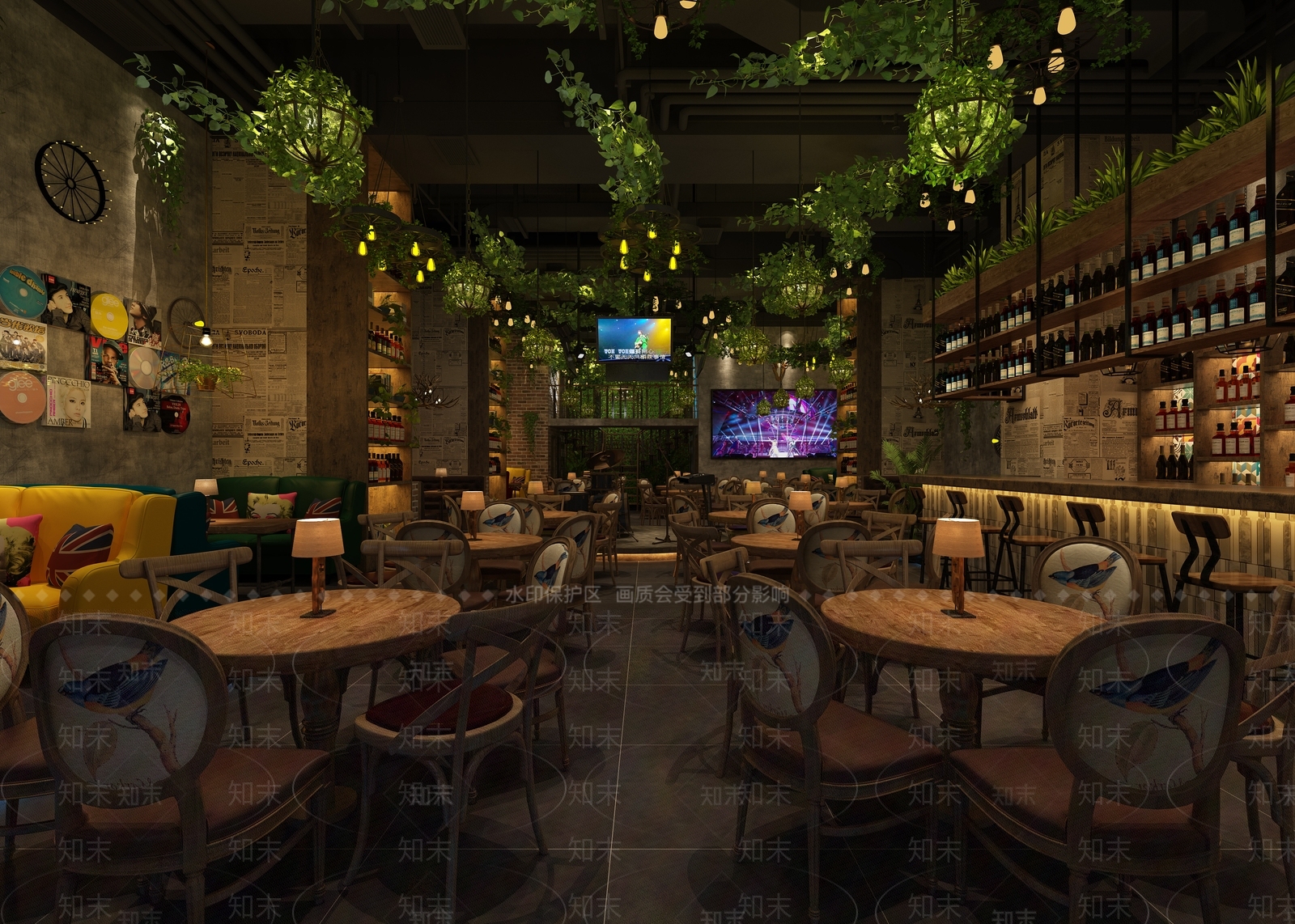 工业风酒吧3D模型下载【ID:493097495】