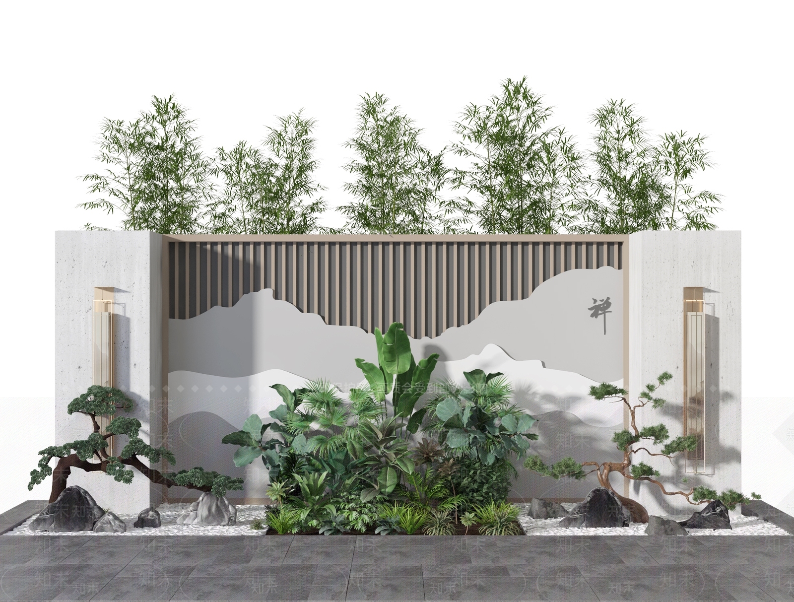 新中式其他户外景观3D模型下载【ID:993112539】