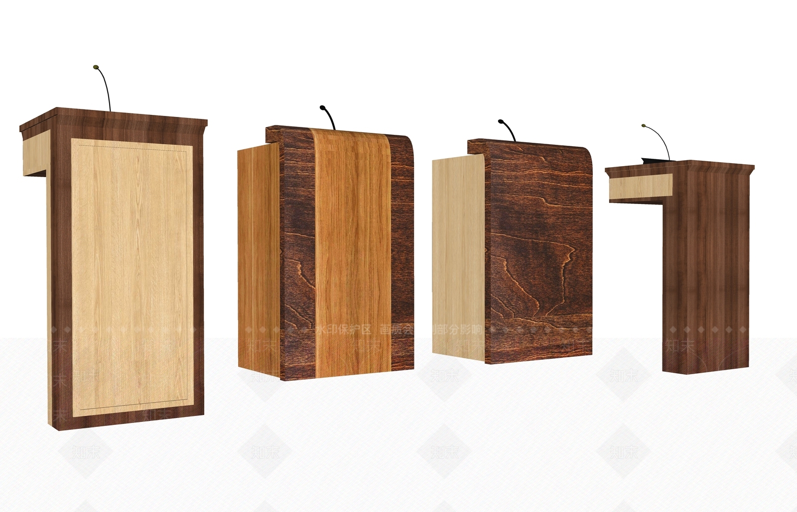 现代演讲台SU模型下载【ID:293131141】