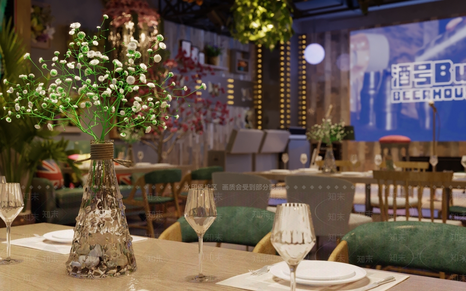 工业风酒吧3D模型下载【ID:493166414】