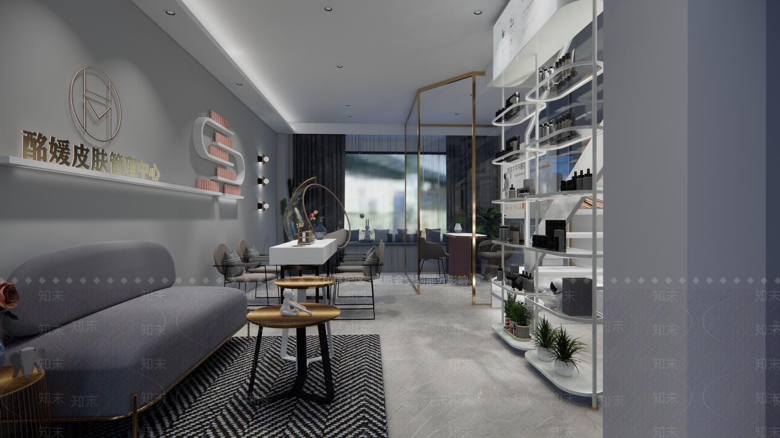 现代美容店SU模型下载【ID:293355980】