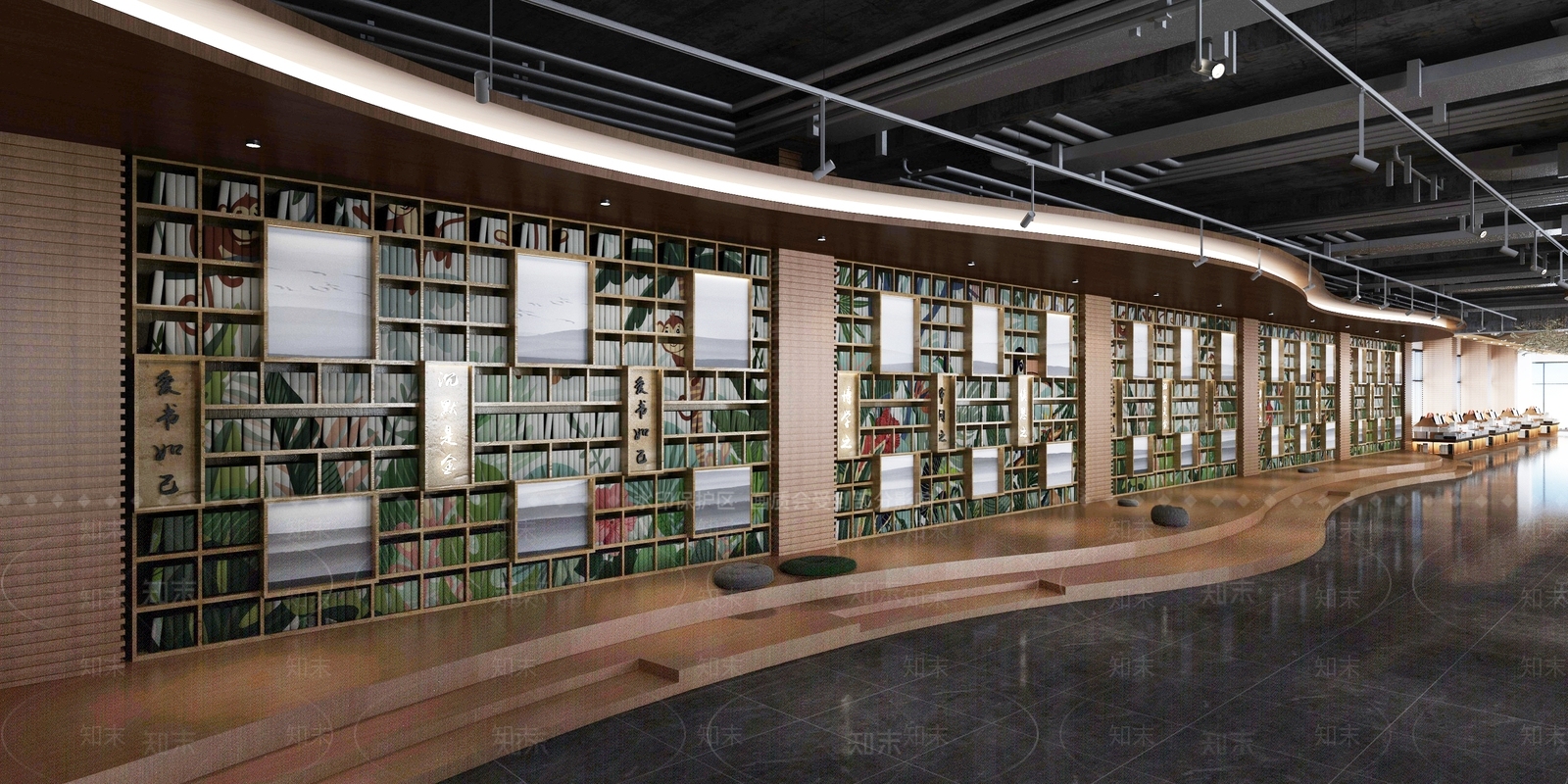 现代图书馆3D模型下载【ID:593558460】