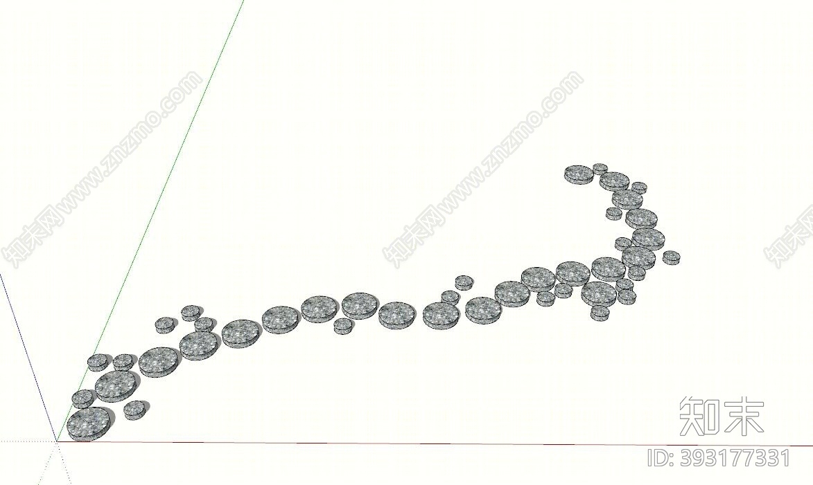 现代石头小路SU模型下载【ID:393177331】