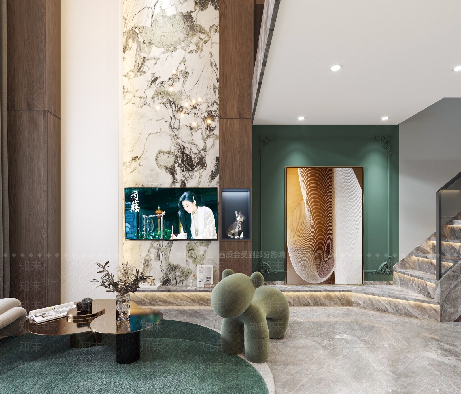 现代LOFT公寓3D模型下载【ID:893190340】