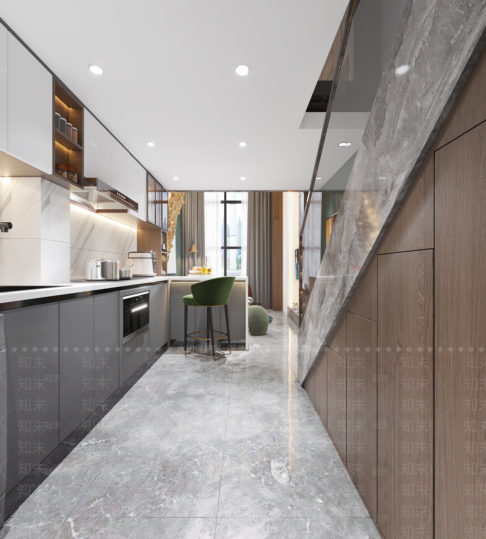 现代LOFT公寓3D模型下载【ID:893190340】