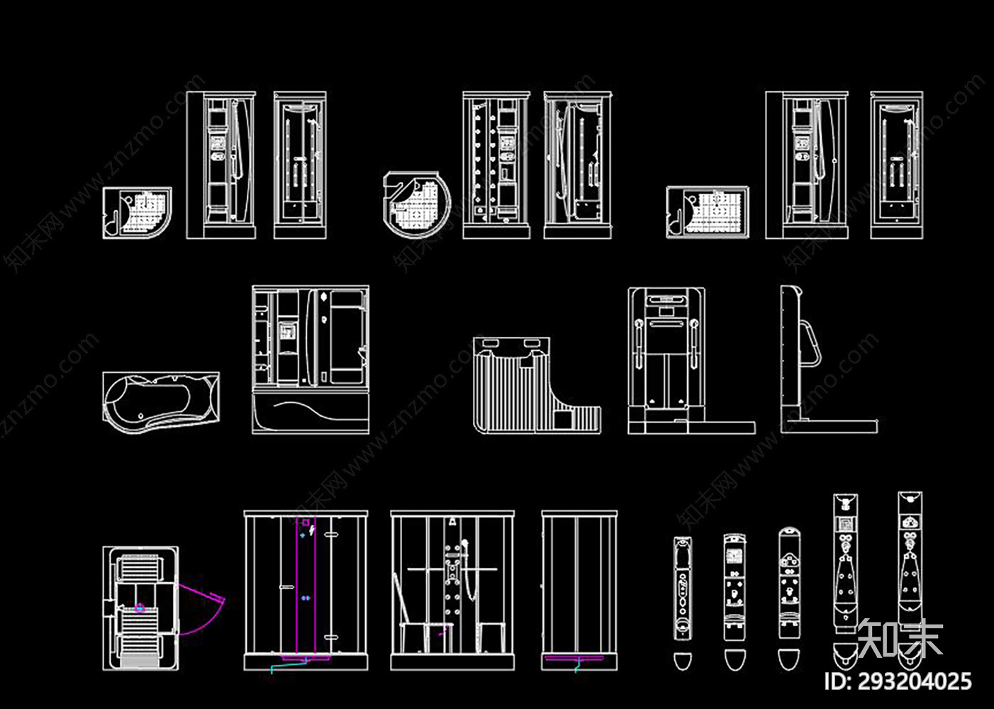 淋浴房设施施工图下载【ID:293204025】