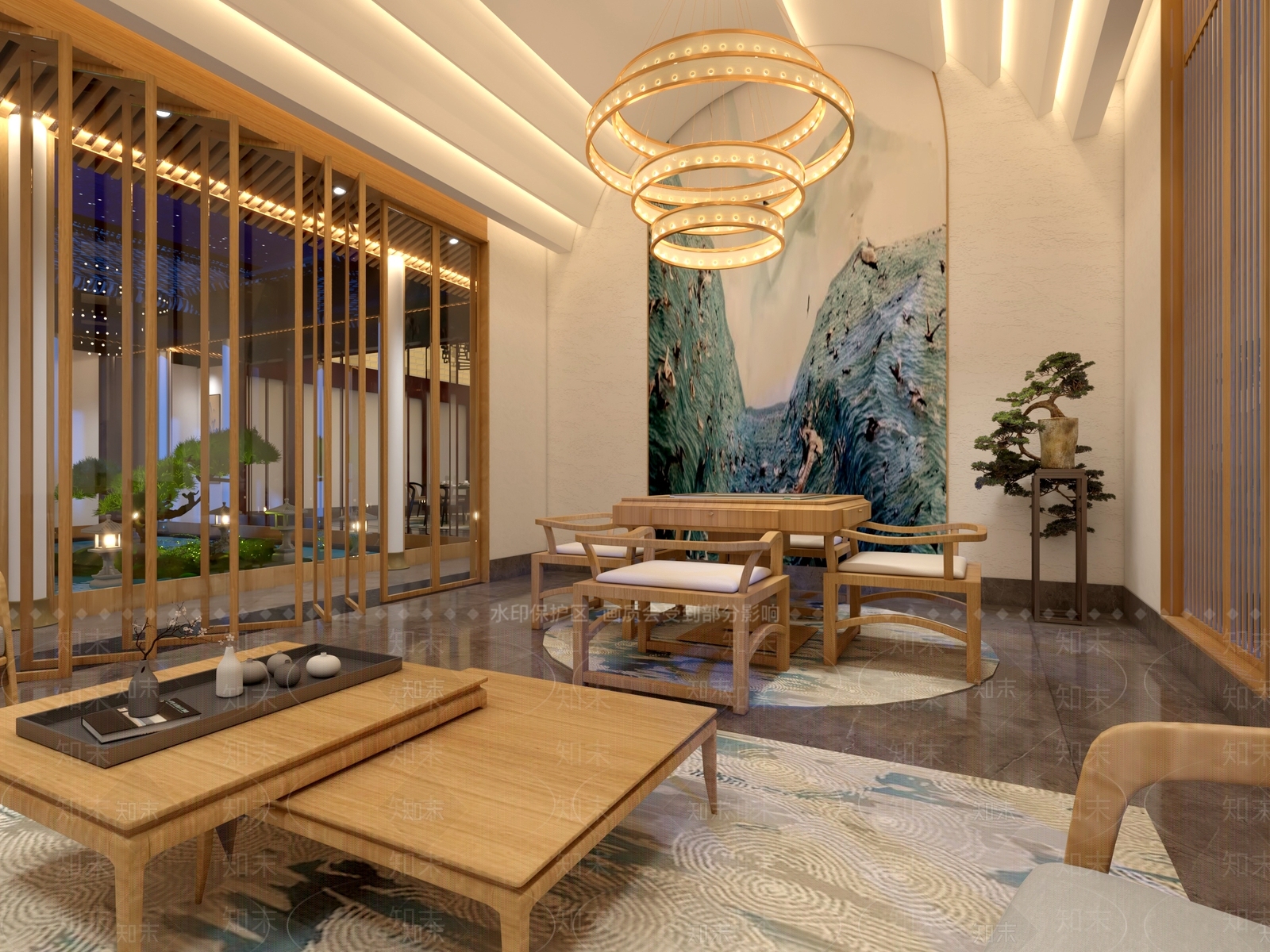 新中式茶社3D模型下载【ID:993208987】_知末3d模型网