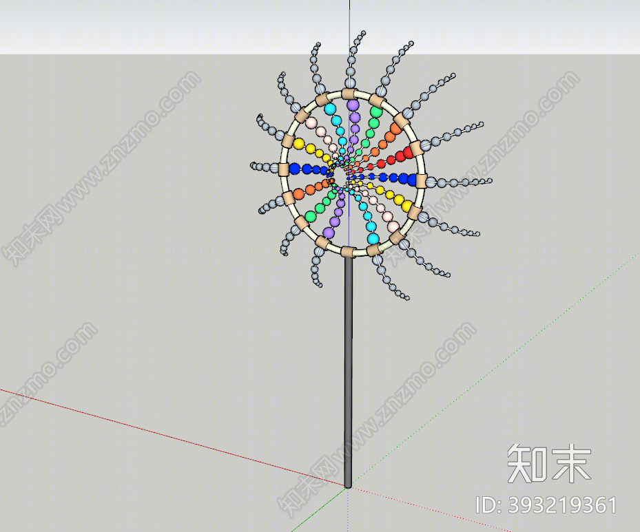 现代风车SU模型下载【ID:393219361】