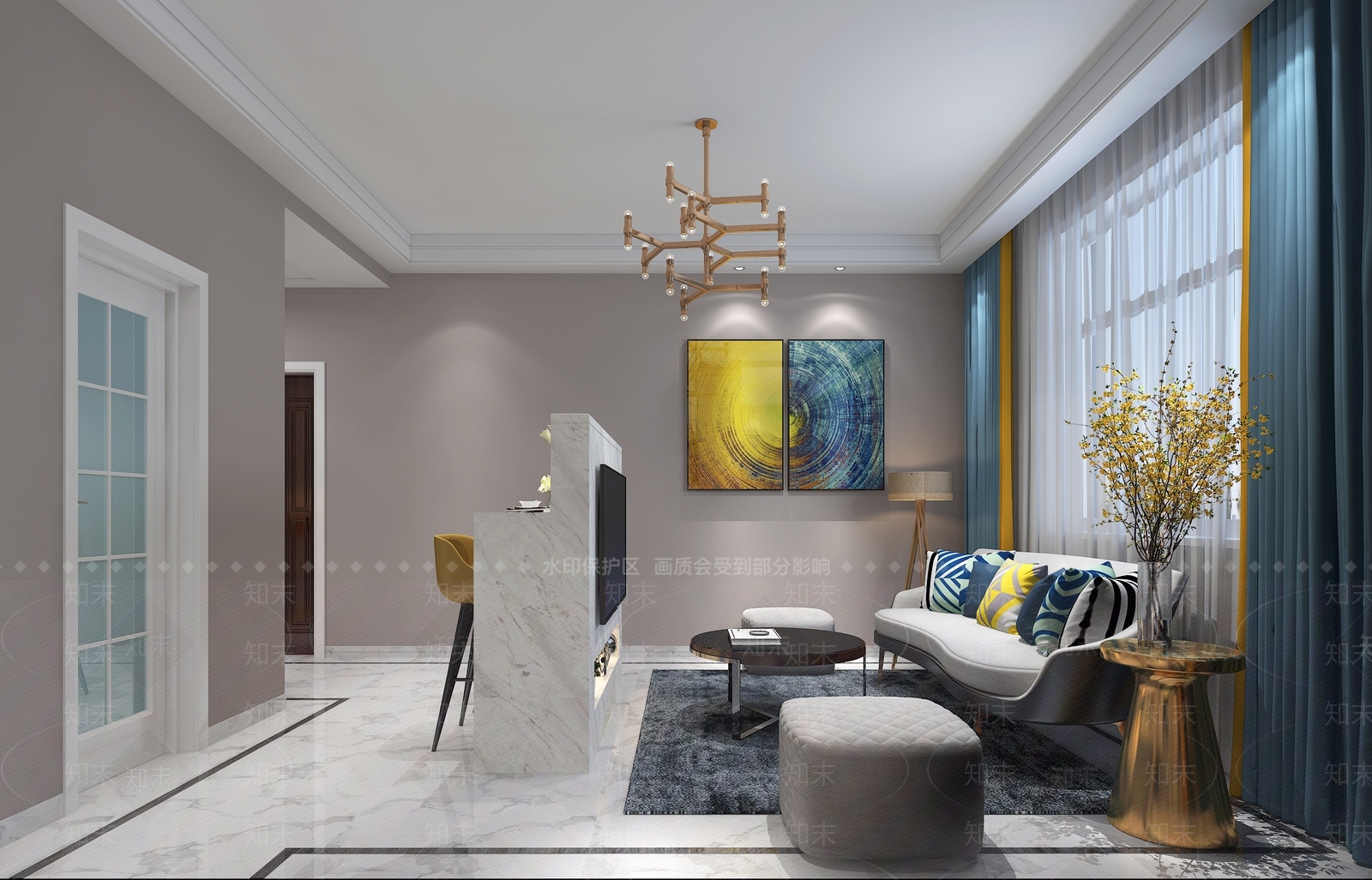 现代单身公寓3D模型下载【ID:993239785】