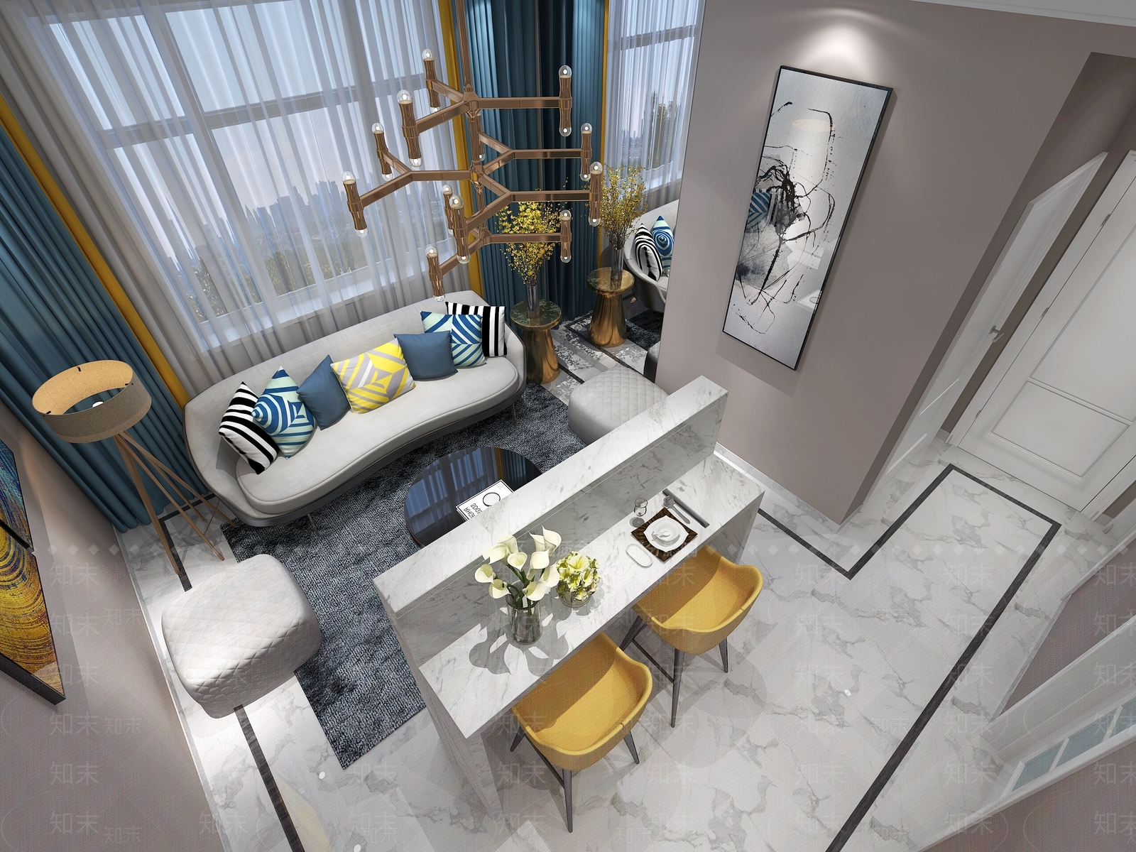 现代单身公寓3D模型下载【ID:993239785】