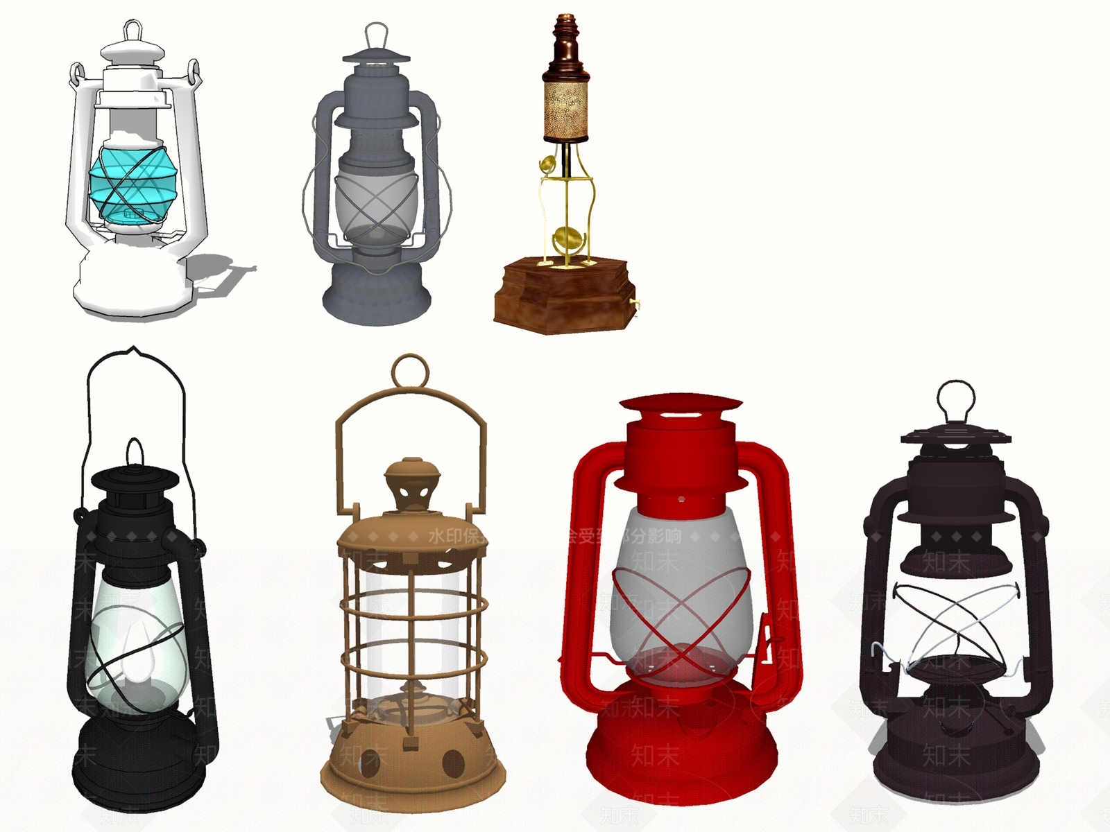 中式马灯SU模型下载【ID:993263639】