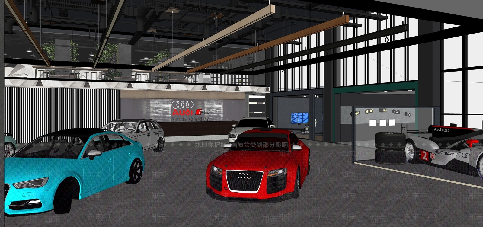 现代汽车展厅SU模型下载【ID:493518876】