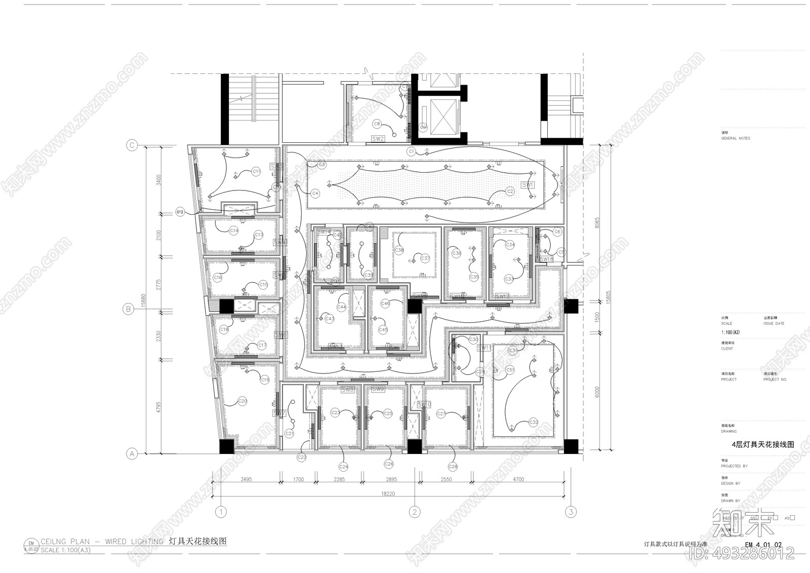 医疗美容cad施工图下载【ID:493286012】