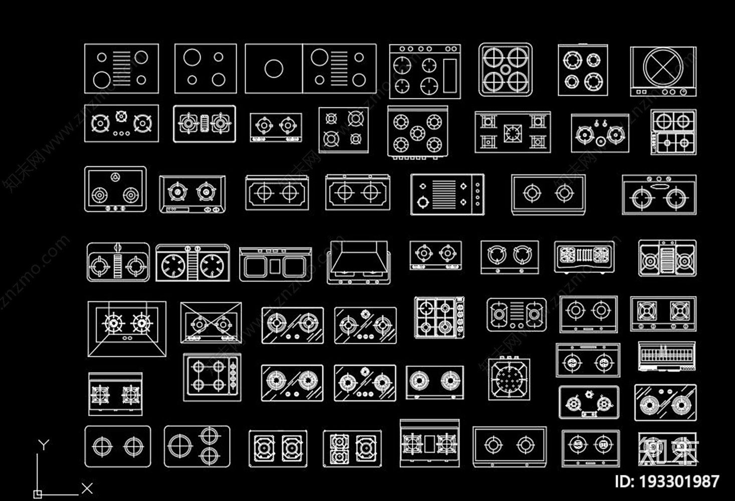 燃气灶施工图下载【ID:193301987】