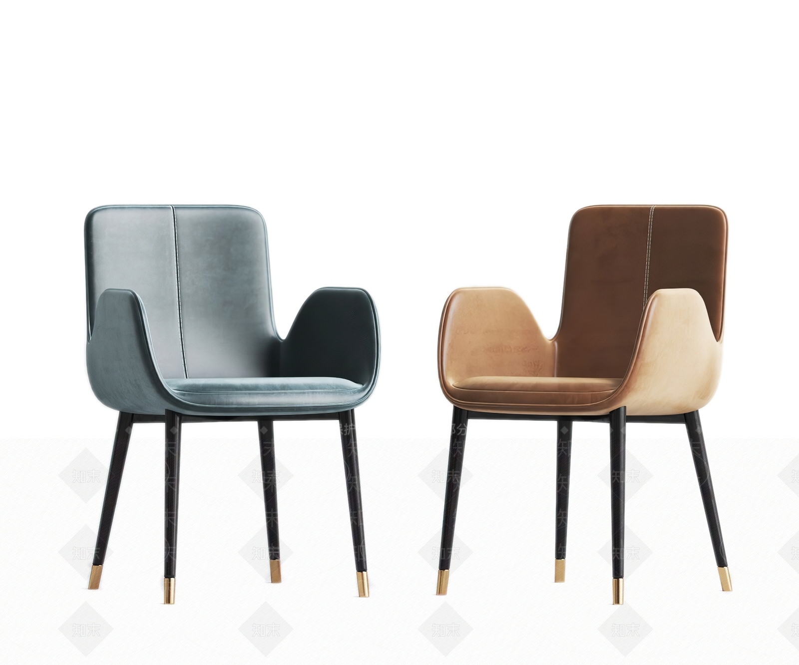 现代椅子凳子组合3D模型下载【ID:393303521】