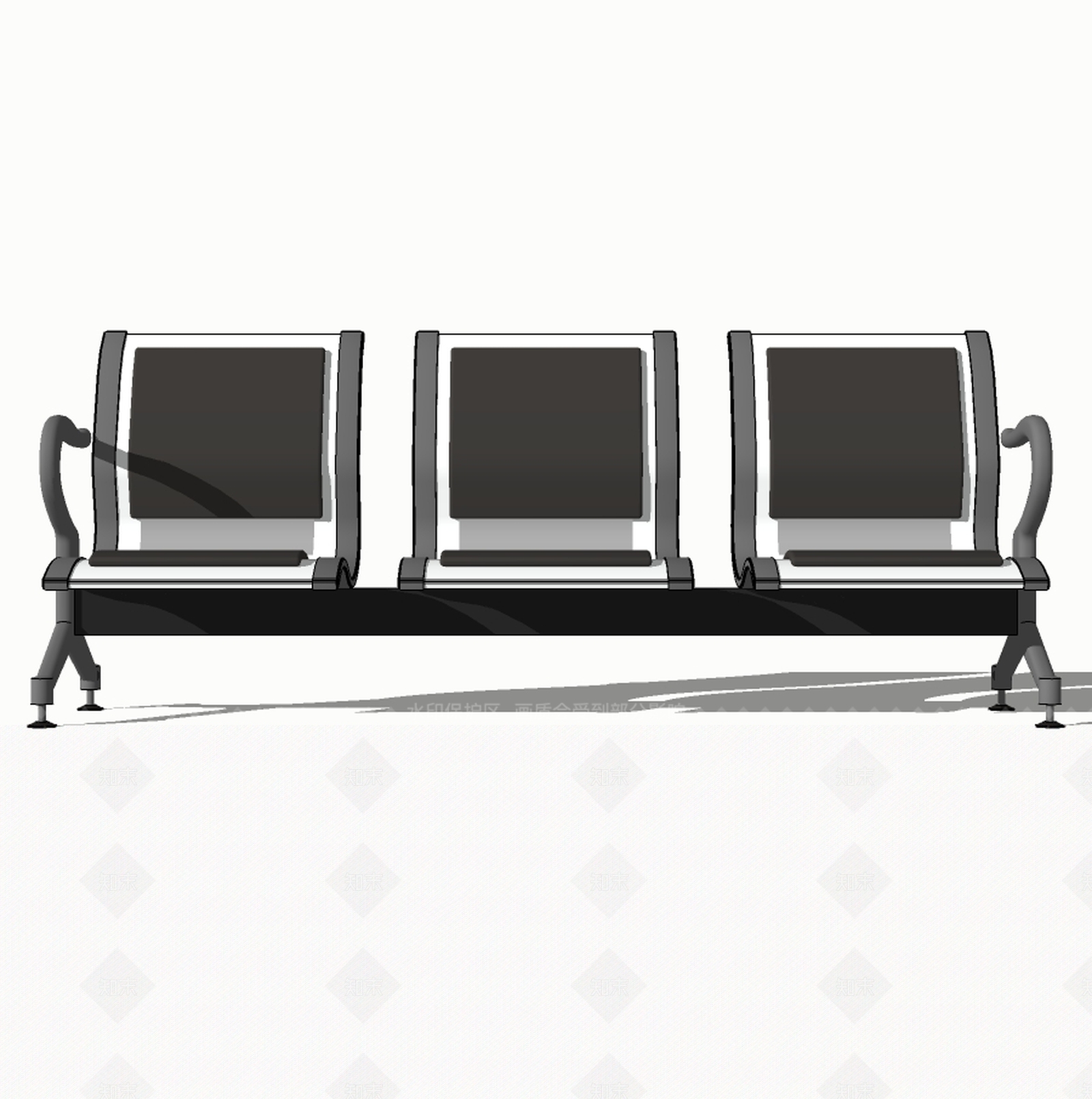 现代公共椅SU模型下载【ID:793306749】