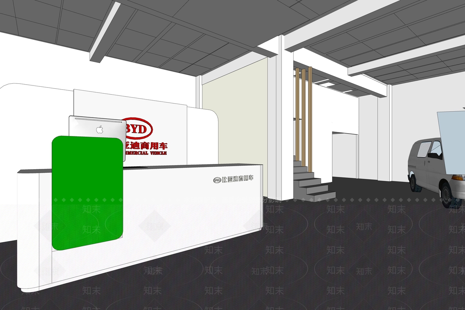 现代汽车专卖店SU模型下载【ID:493306865】