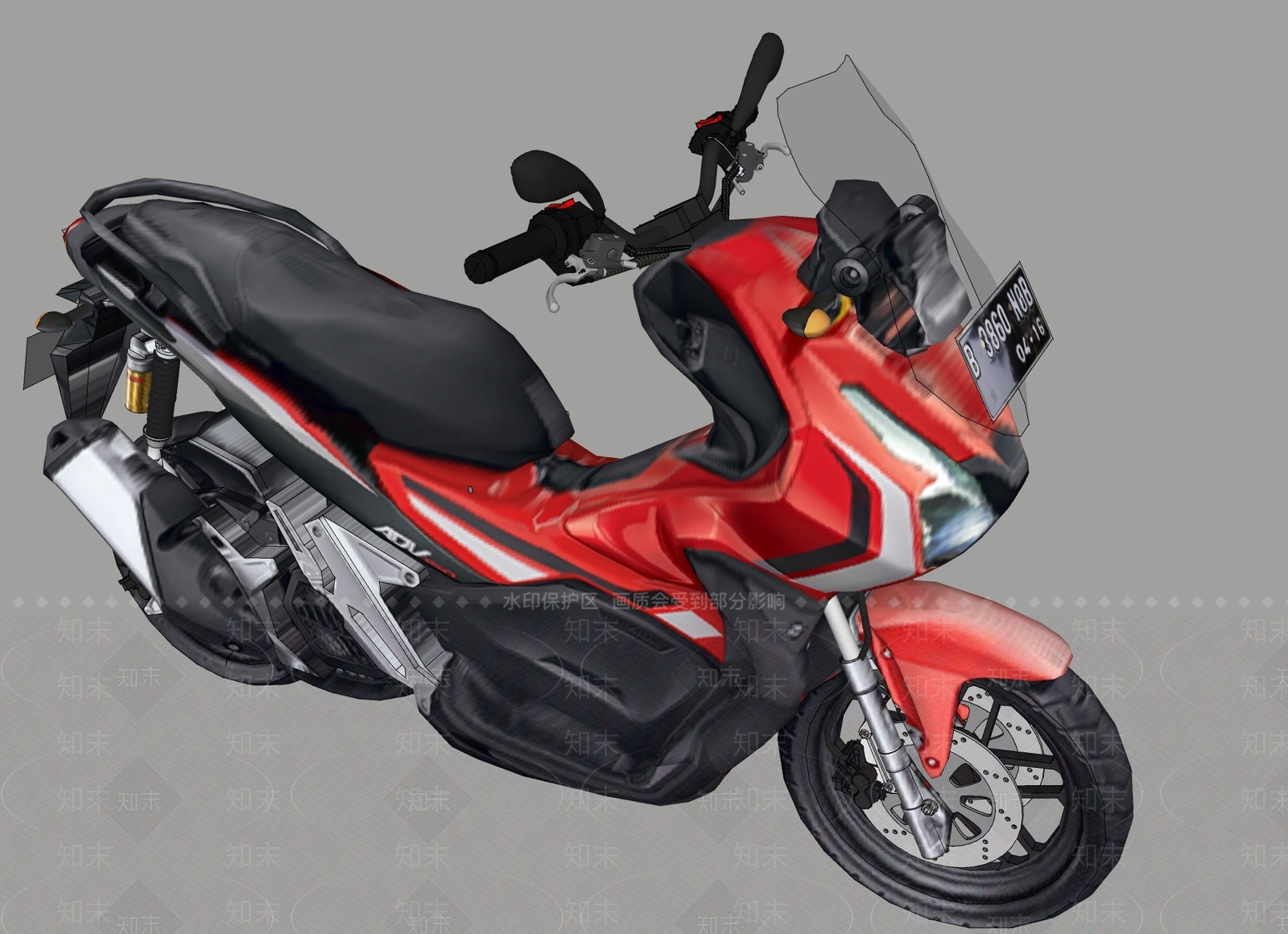 现代摩托车SU模型下载【ID:993314196】