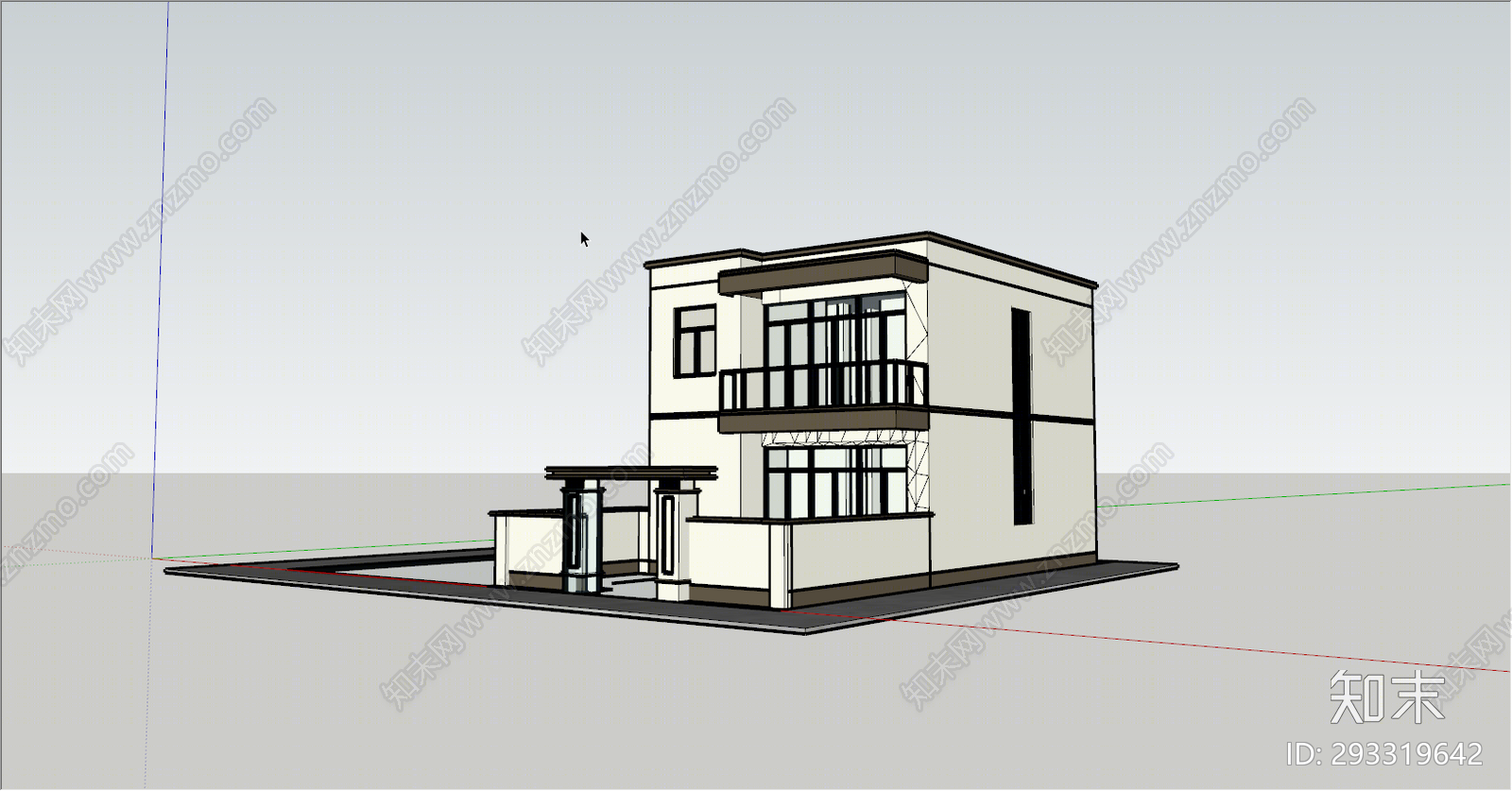 现代农村自建房SU模型下载【ID:293319642】