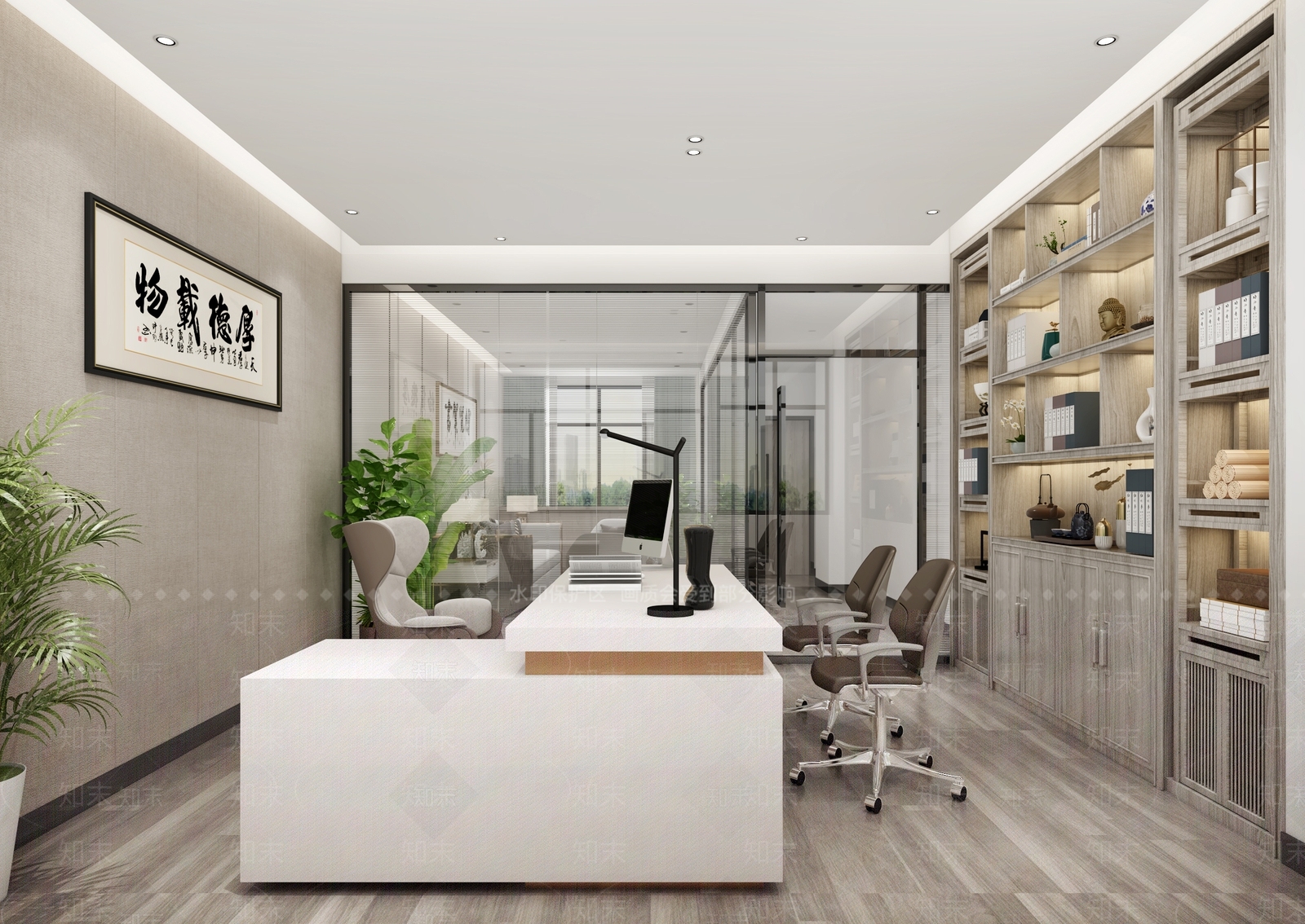 现代学校办公室3D模型下载【ID:793331698】