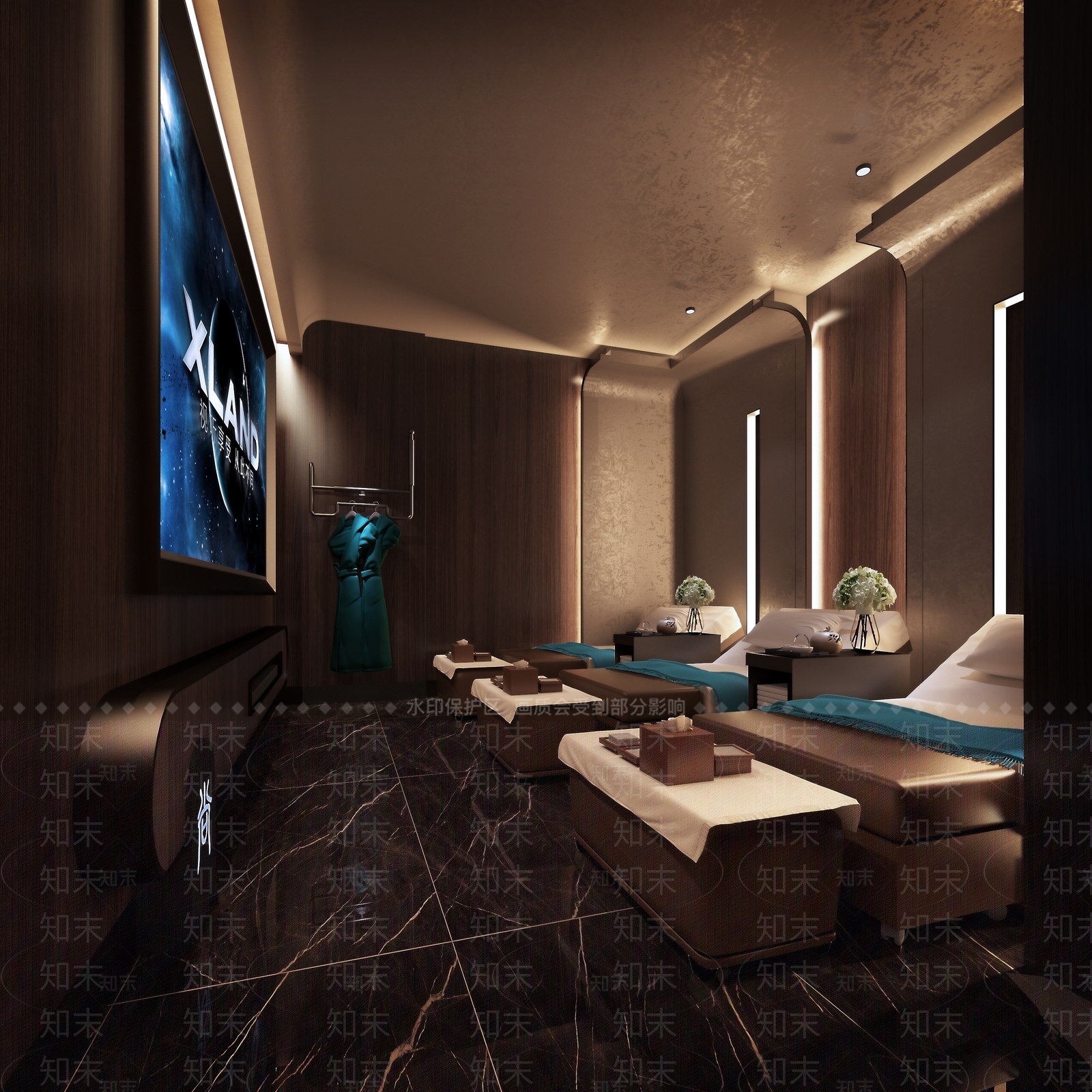 现代足浴会所3D模型下载【ID:793613181】