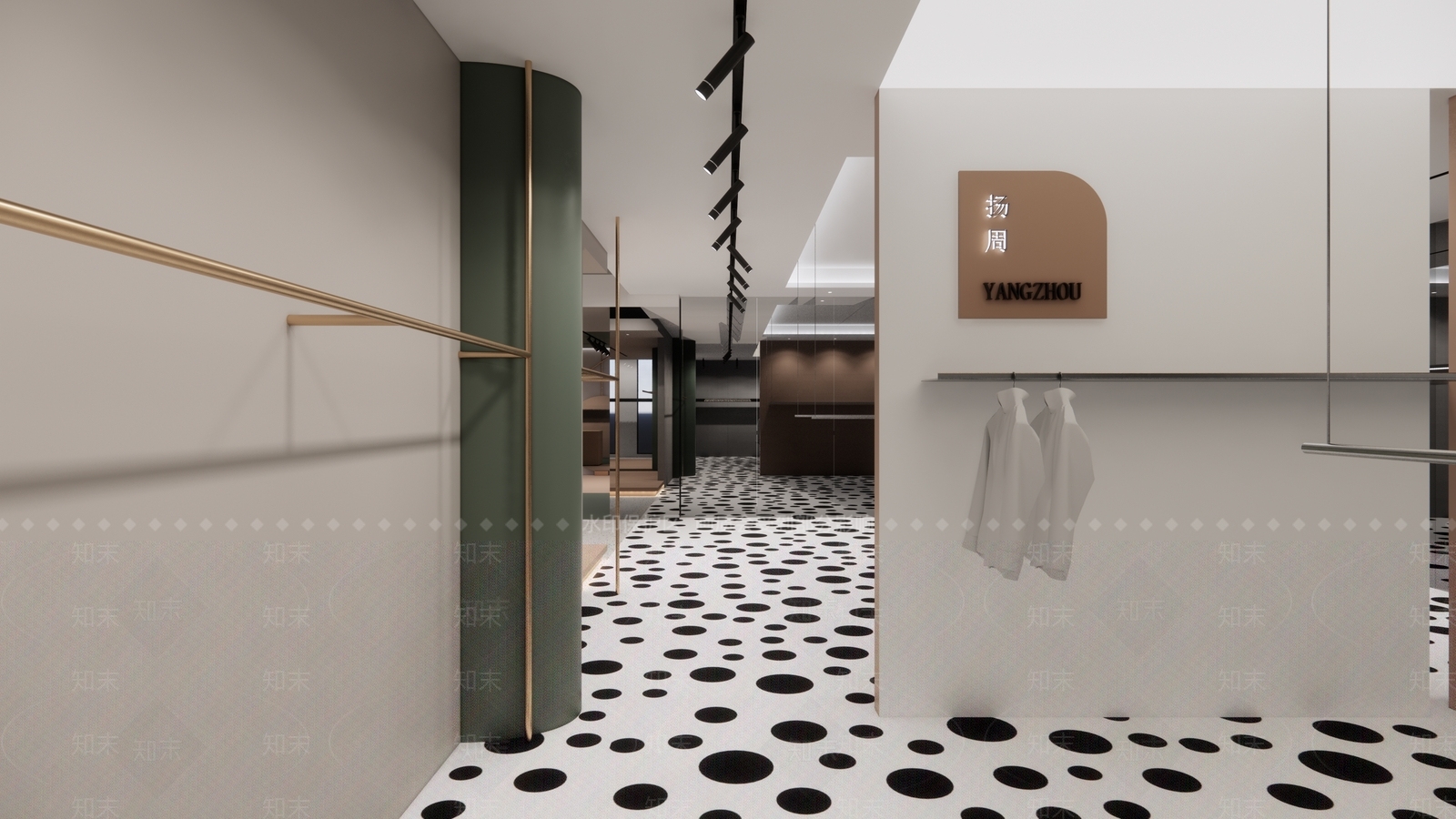 现代服装展厅SU模型下载【ID:193353067】