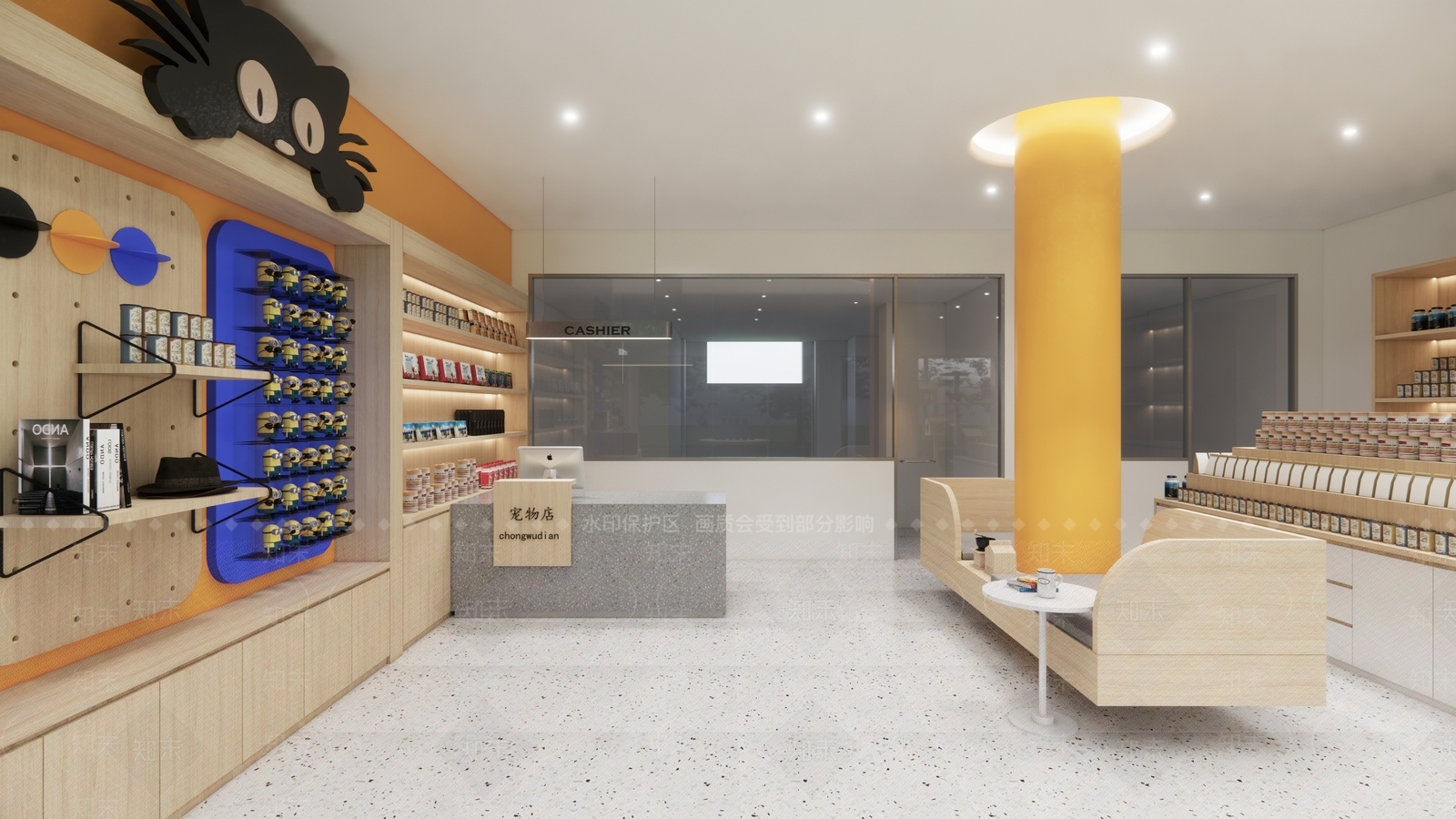 现代宠物店SU模型下载【ID:393356220】