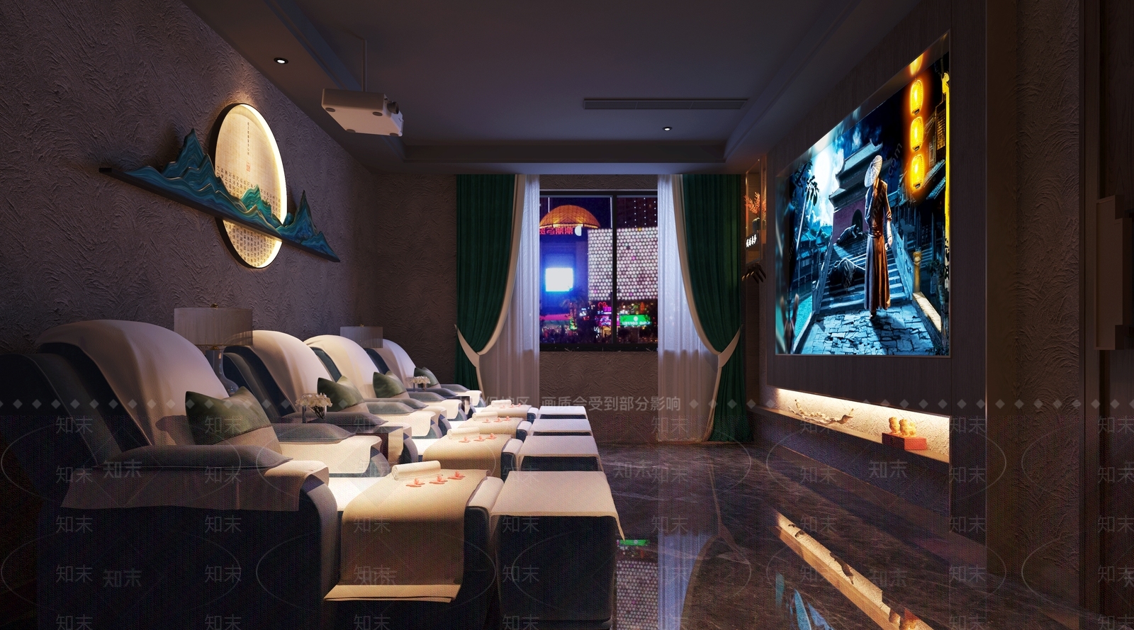 新中式足浴会所3D模型下载【ID:793357143】