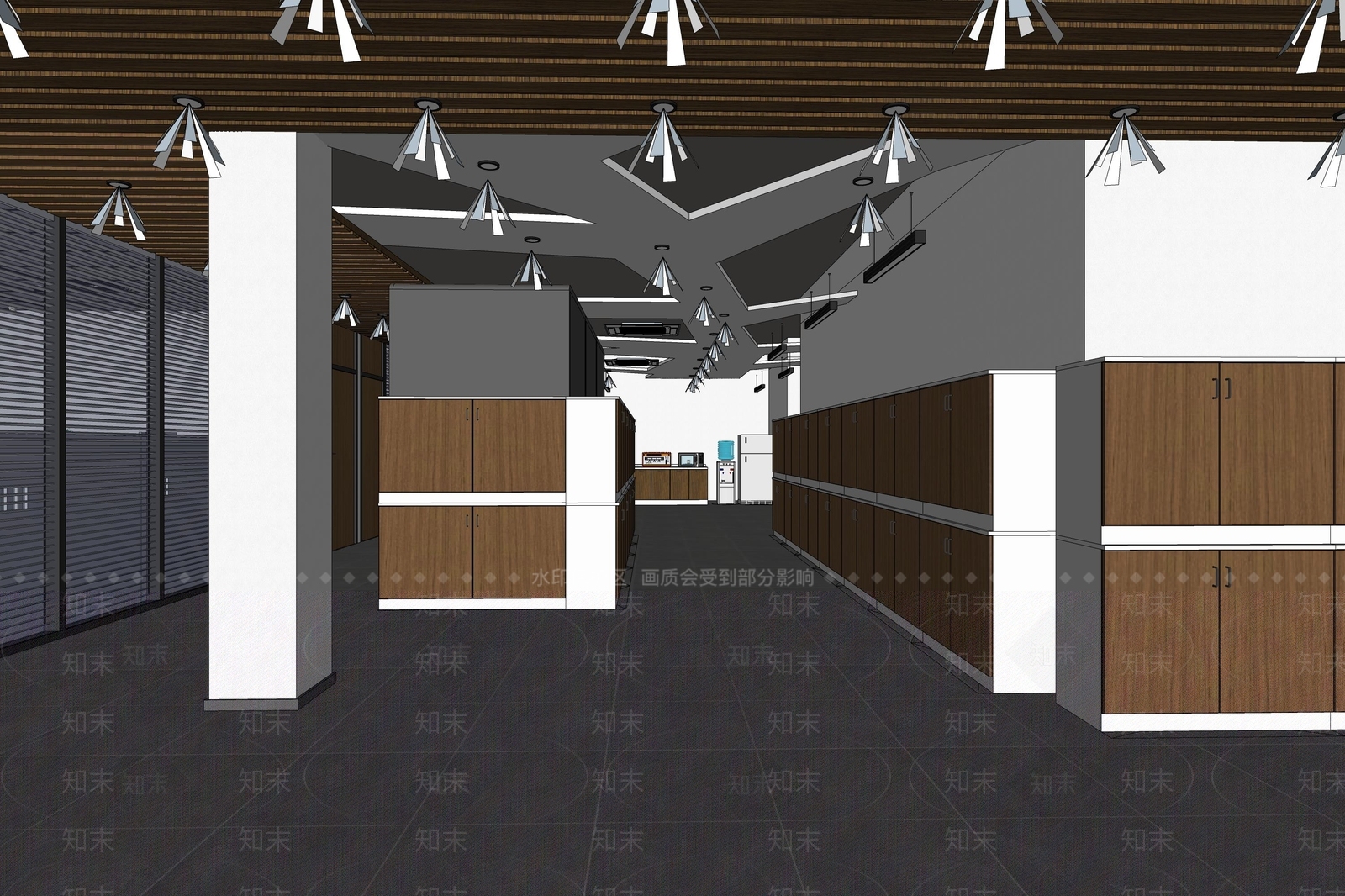 现代办公空间SU模型下载【ID:793358326】