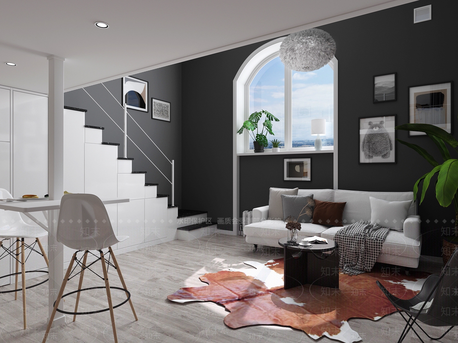 北欧单身公寓3D模型下载【ID:993367751】
