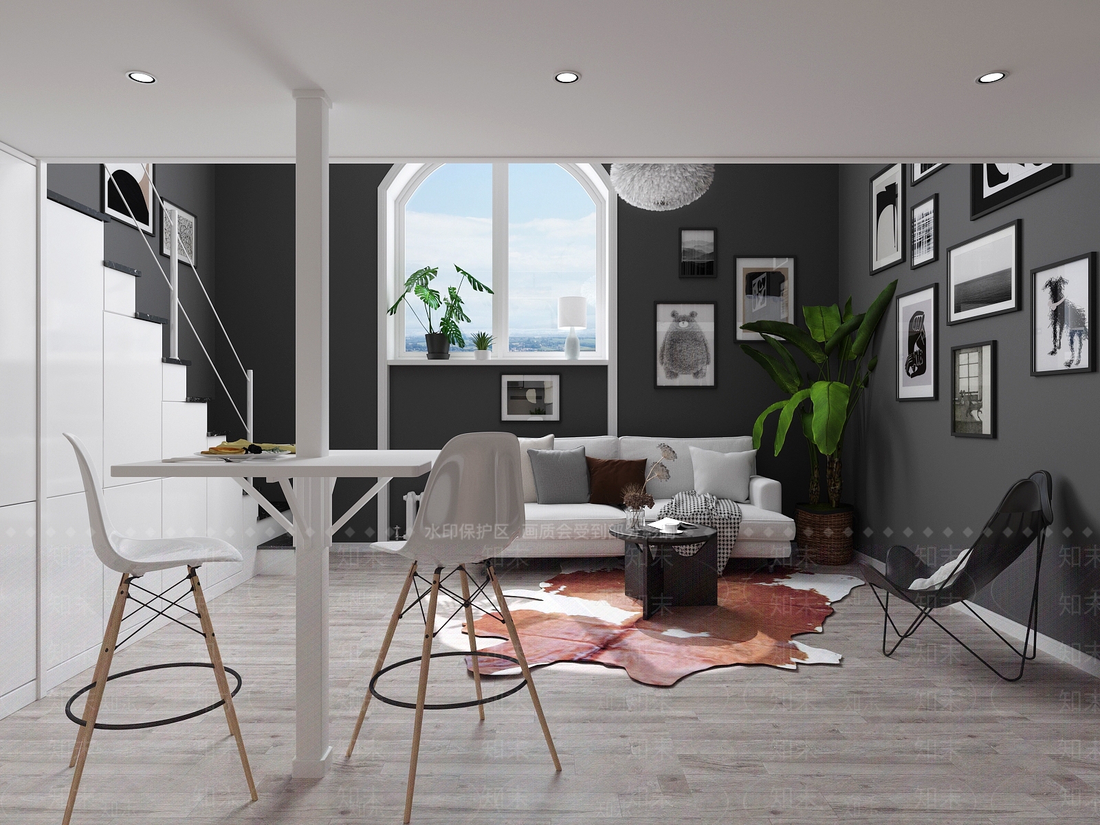 北欧单身公寓3D模型下载【ID:993367751】