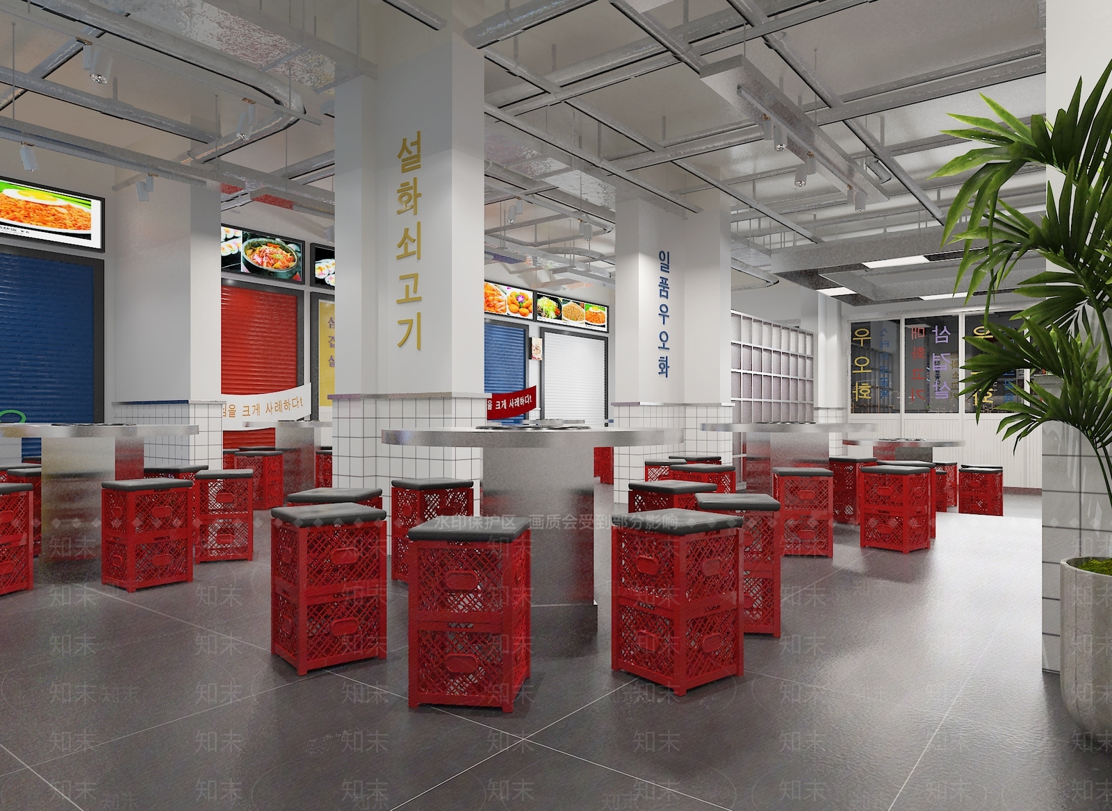 现代烧烤店3D模型下载【ID:293467651】