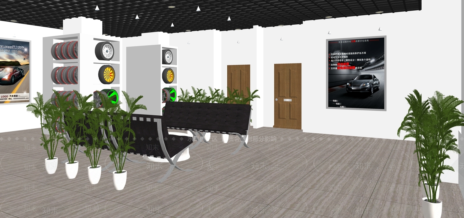 现代汽车展厅SU模型下载【ID:493403850】
