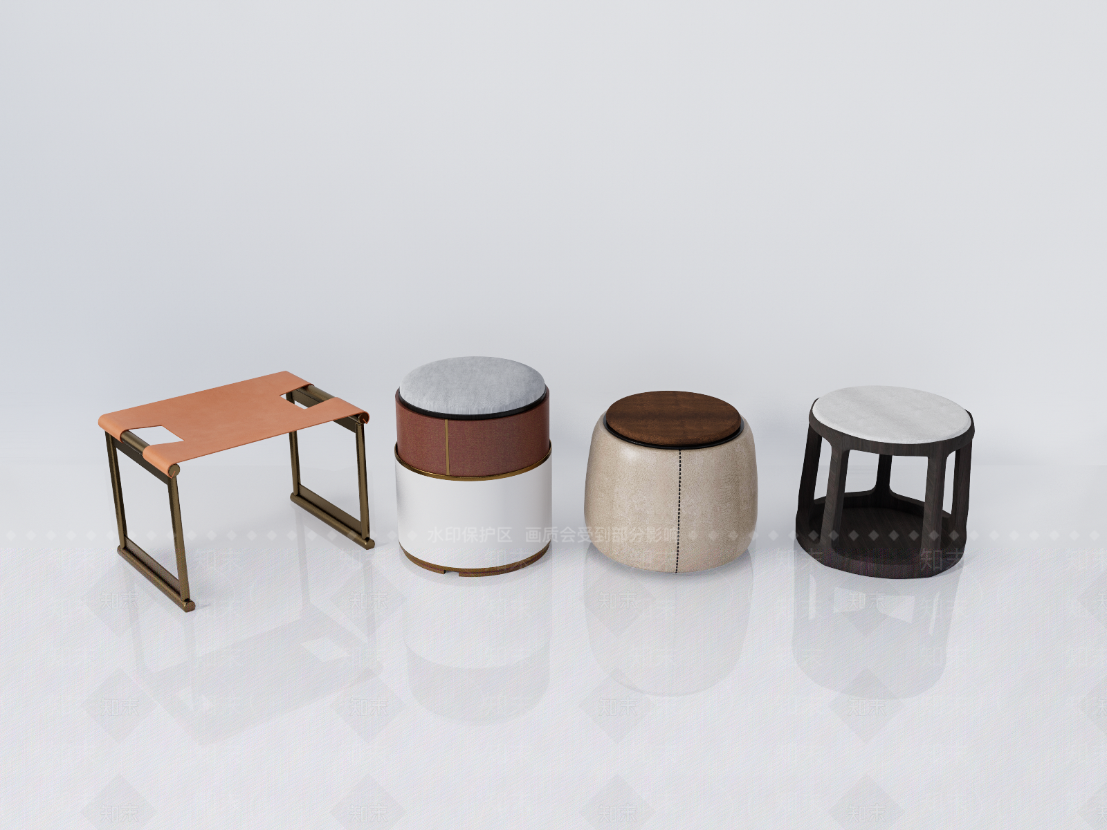 新中式鼓凳SU模型下载【ID:893417682】