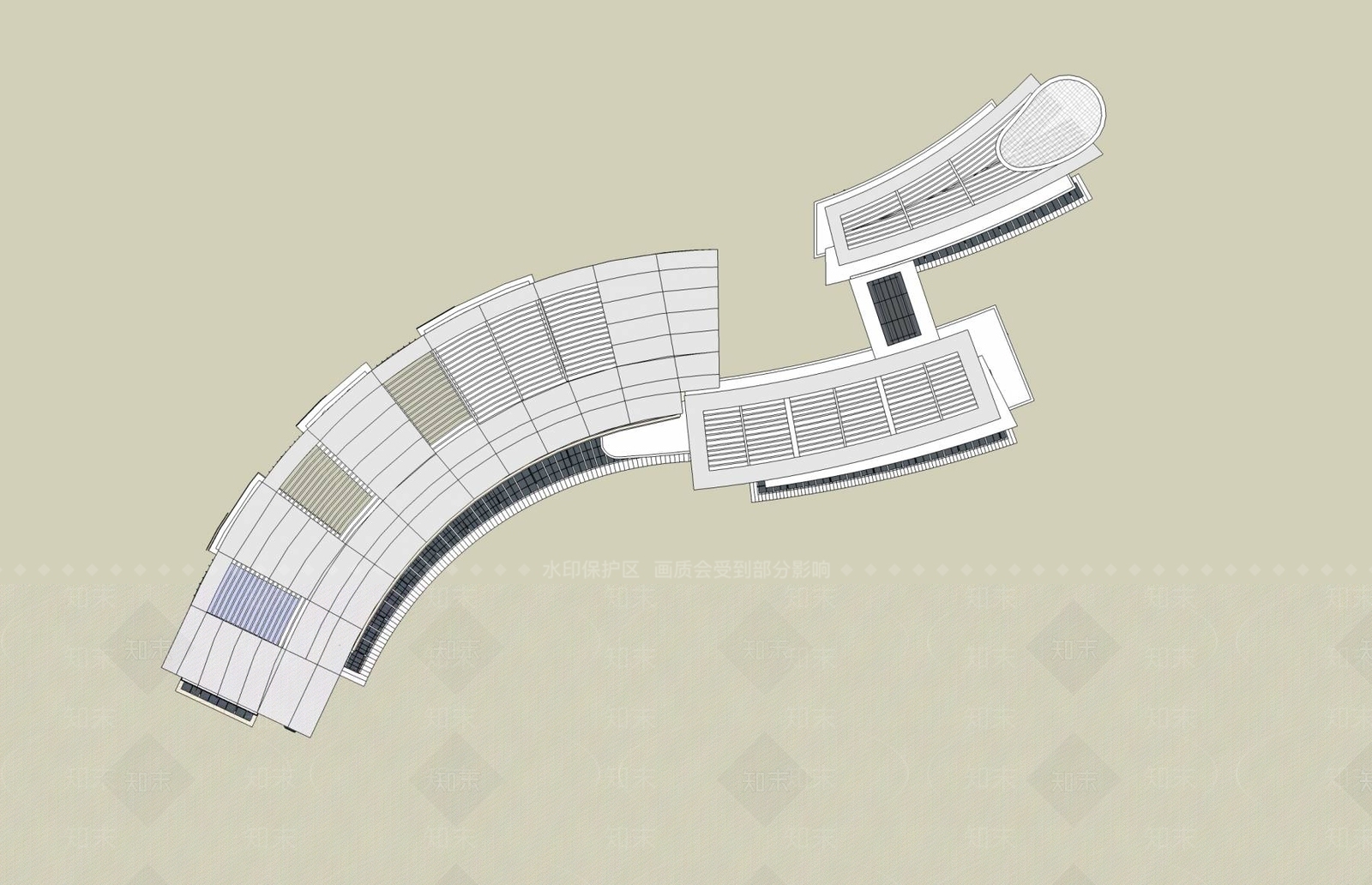 现代医院SU模型下载【ID:993419901】