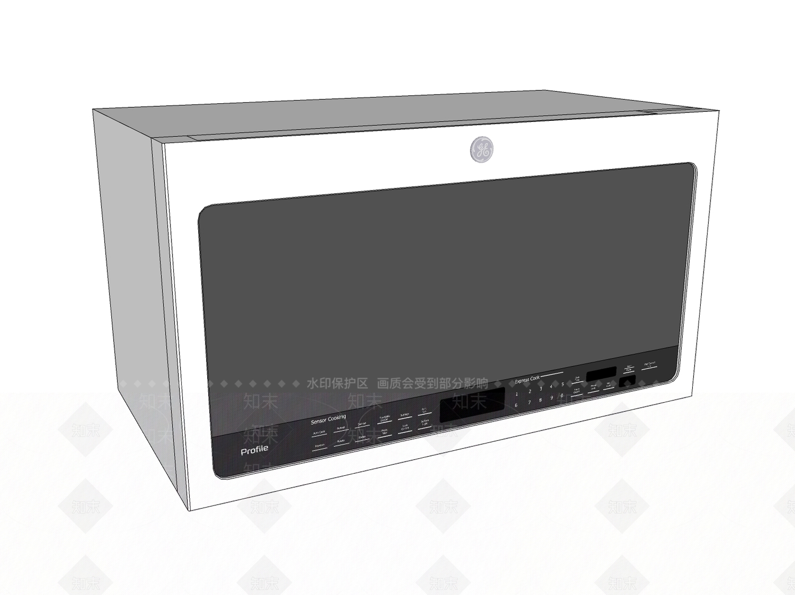 现代微波炉SU模型下载【ID:993429632】