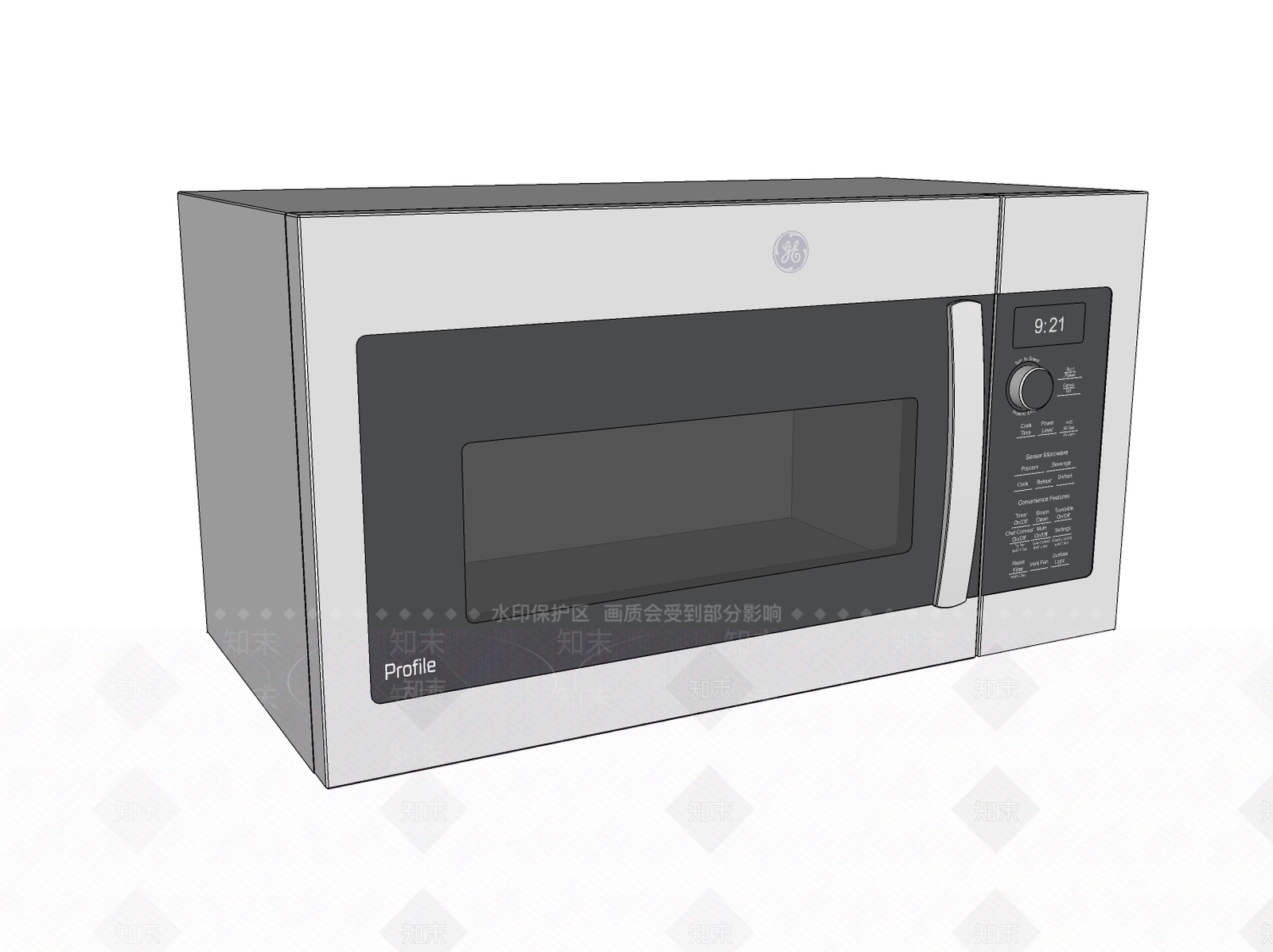 现代微波炉SU模型下载【ID:993433646】