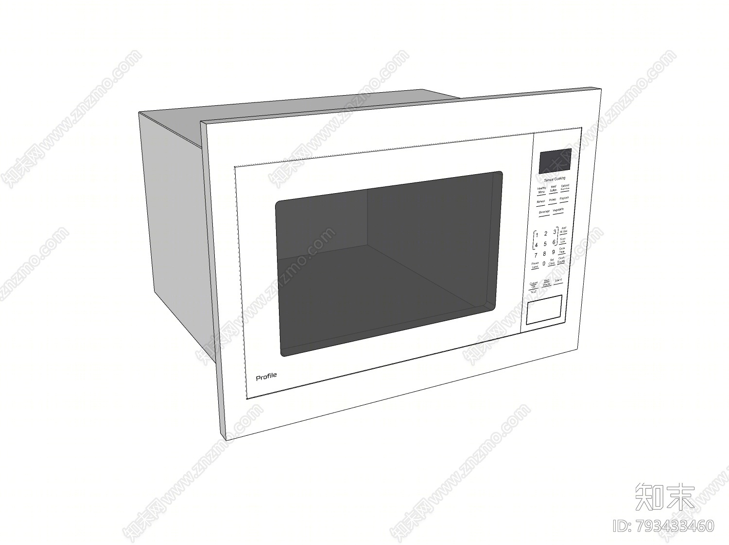 现代烤箱SU模型下载【ID:793433460】