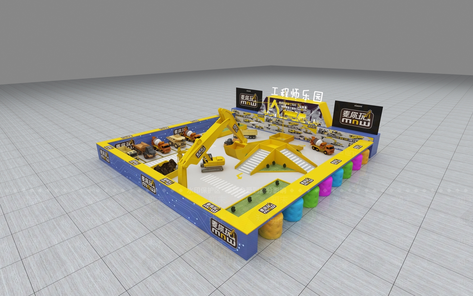 现代儿童模拟游乐设备3D模型下载【ID:993435968】