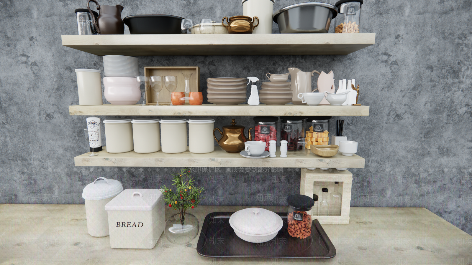 北欧厨具SU模型下载【ID:893437391】